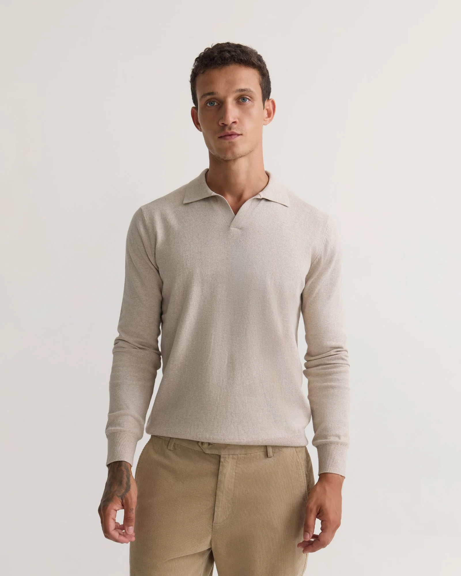 Dominic Open Polo Collar Knit - Image 11