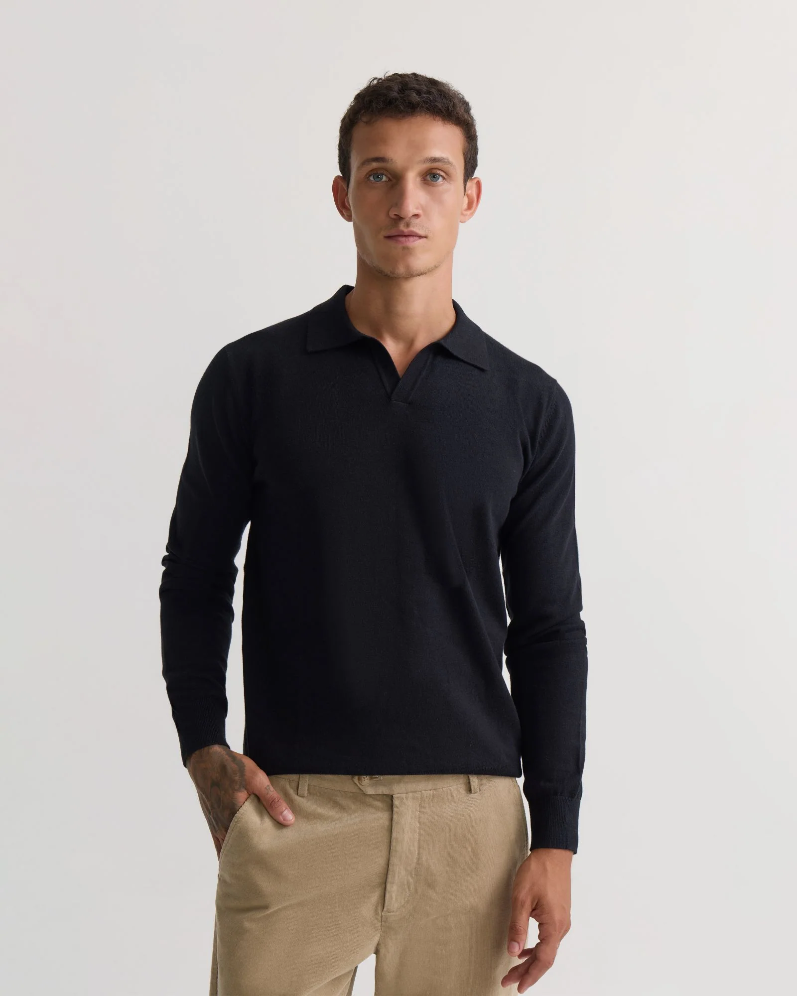 Dominic Open Polo Collar Knit - Image 17