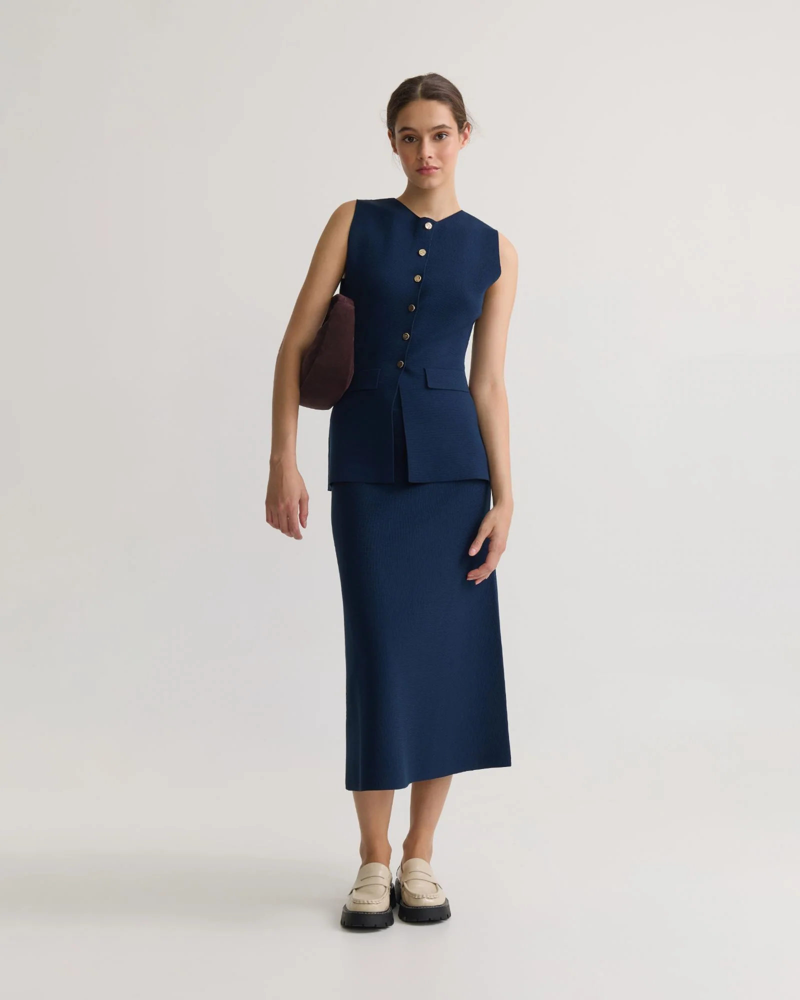 Drew Knitted Long Waistcoat