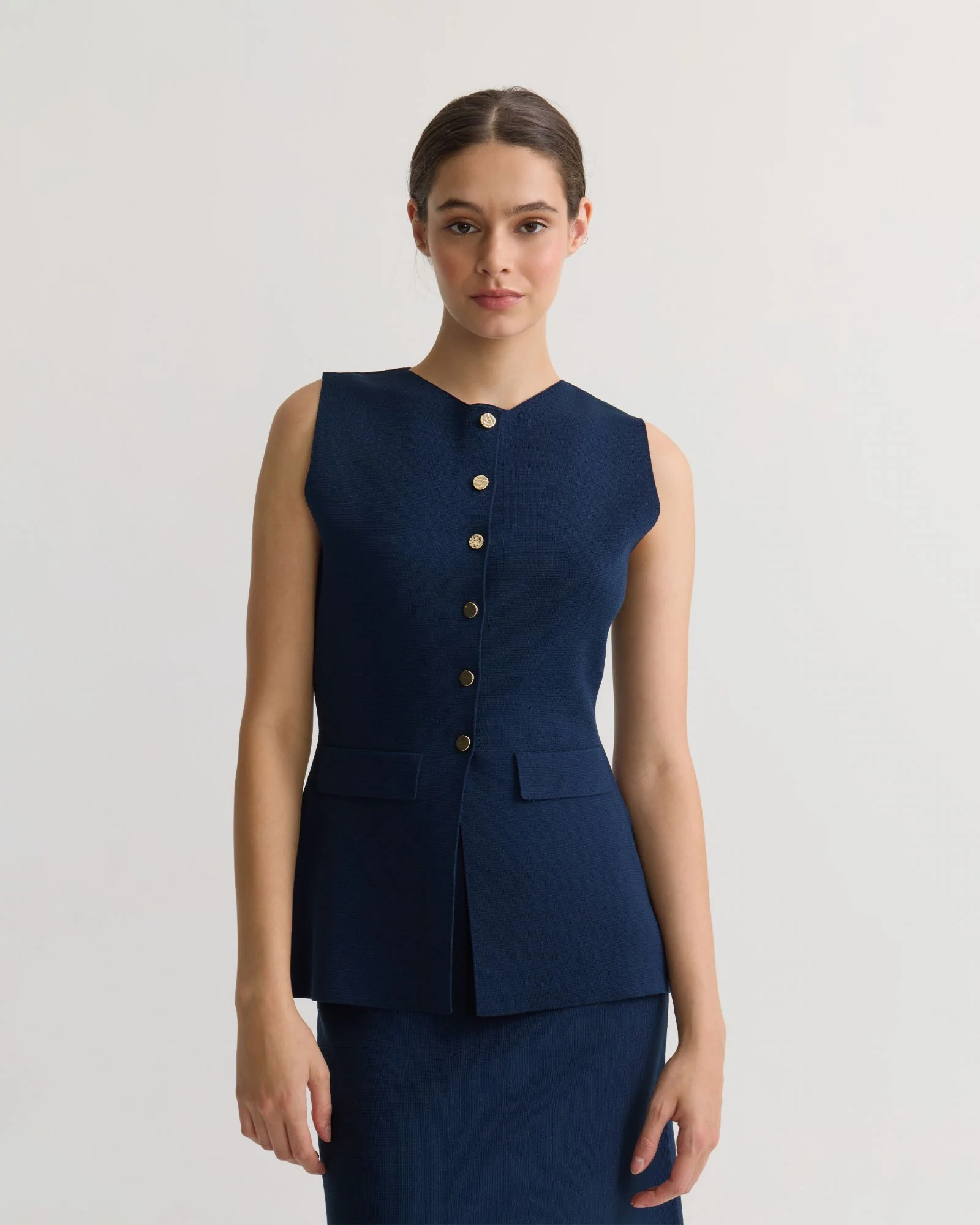 Drew Knitted Long Waistcoat - Image 5