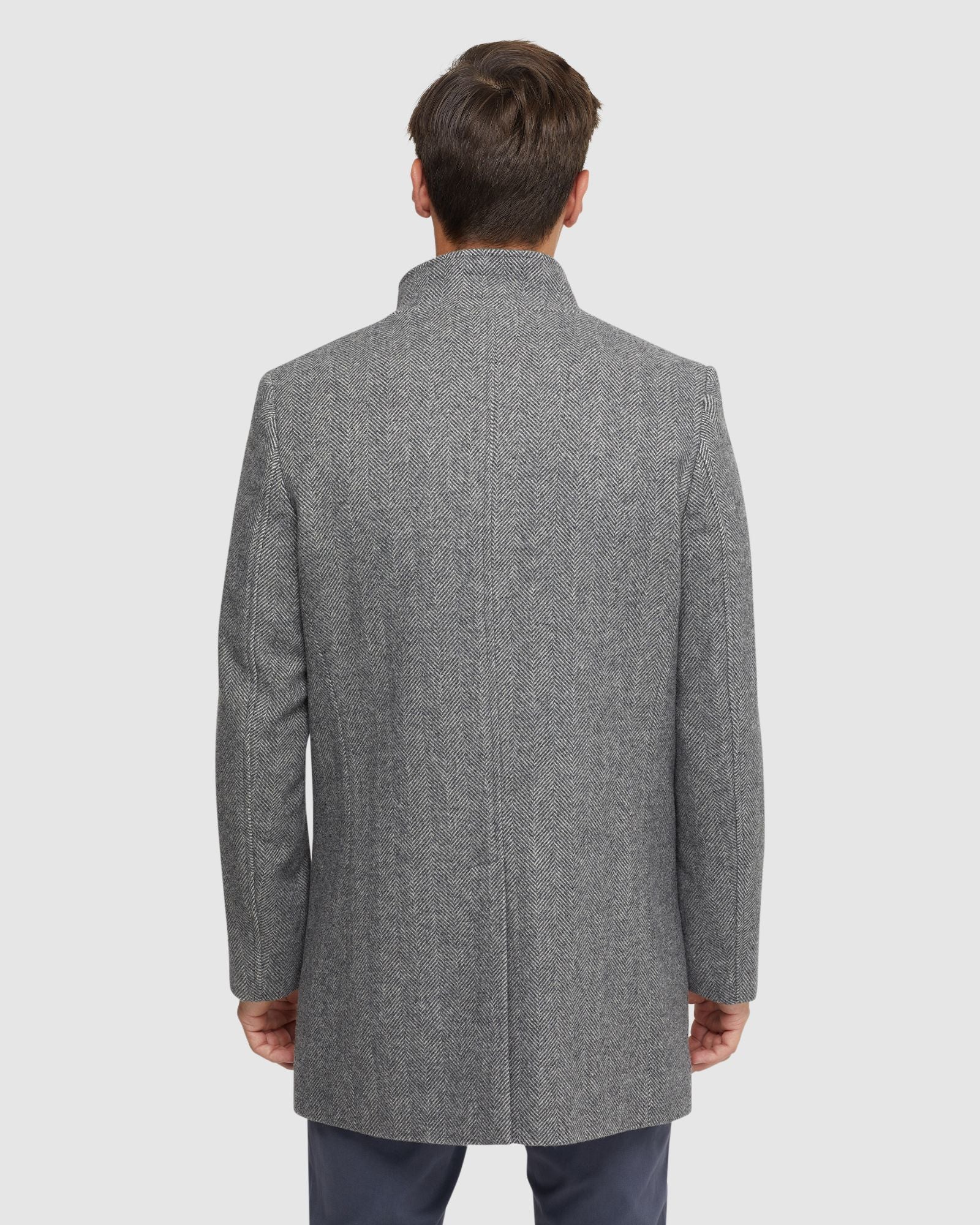 Dunbar Herringbone Wool Rich Coat - Image 3