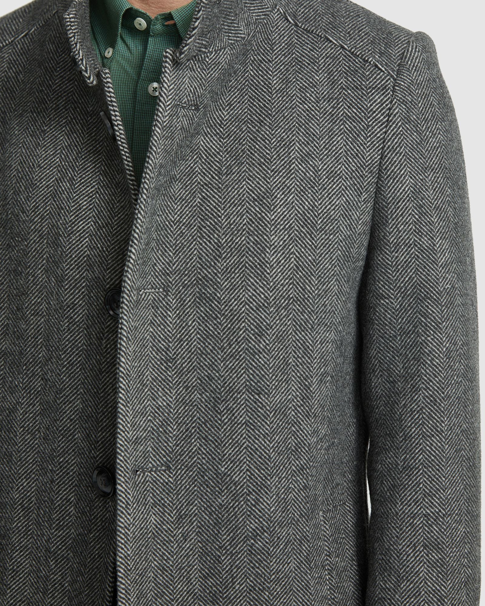 Dunbar Herringbone Wool Rich Coat - Image 12