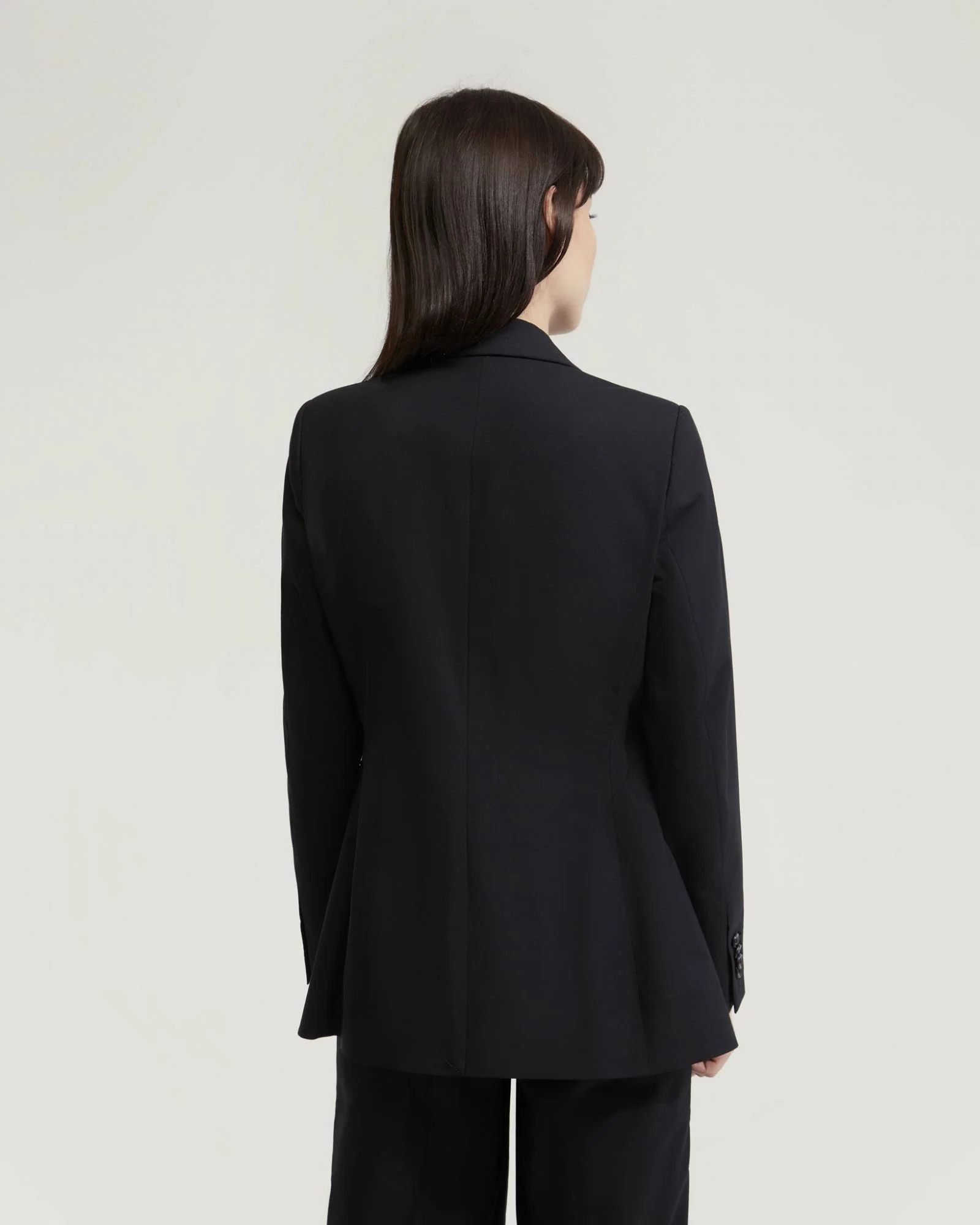 Ebony Wool Stretch Suit Jacket - Image 3