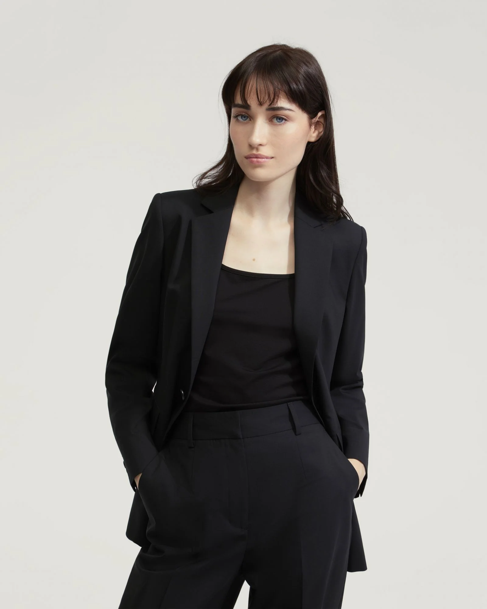 Ebony Wool Stretch Suit Jacket - Image 4