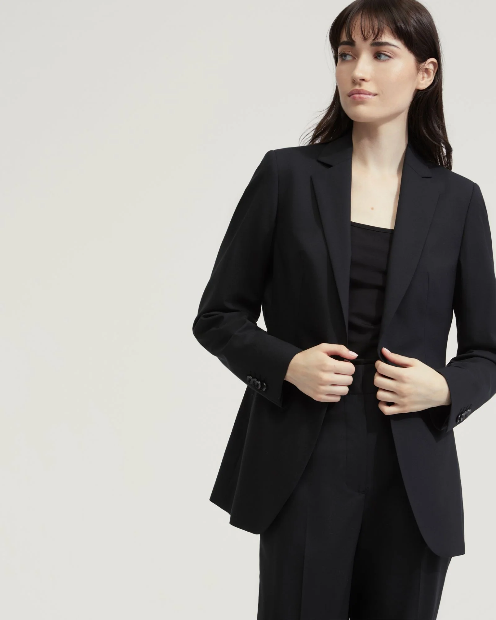 Ebony Wool Stretch Suit Jacket - Image 5