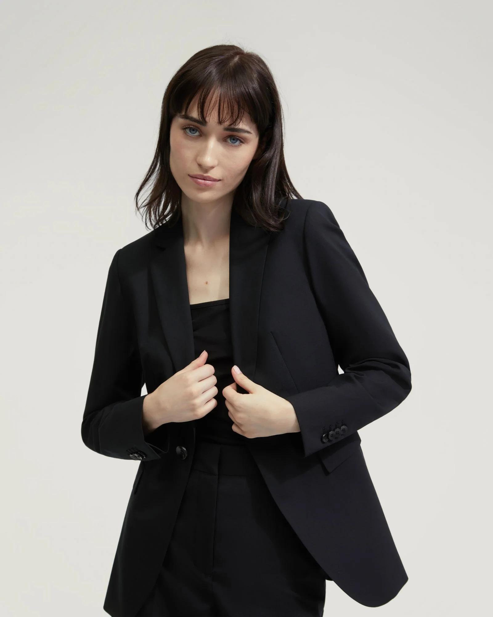 Ebony Wool Stretch Suit Jacket - Image 7