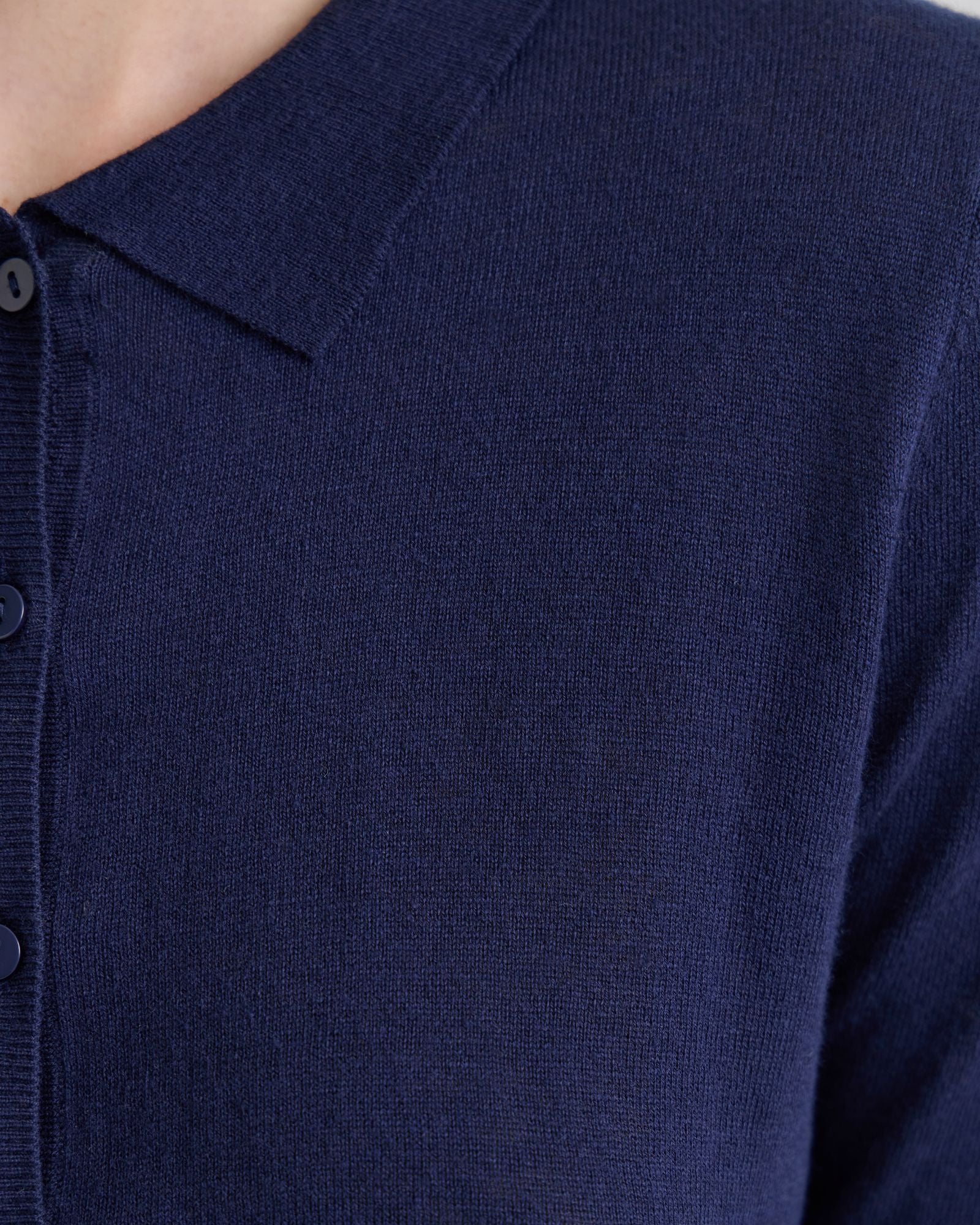 Edwina Silk Blnd Polo Collar Knit - Image 6