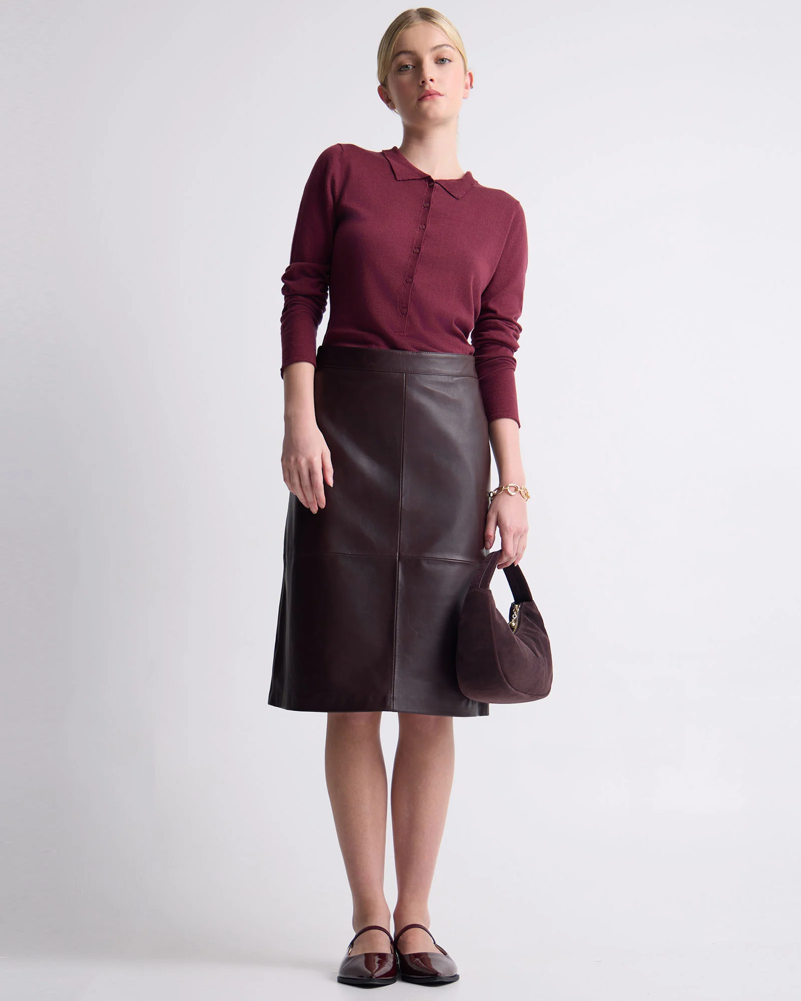 Edwina Silk Blnd Polo Collar Knit - Image 7