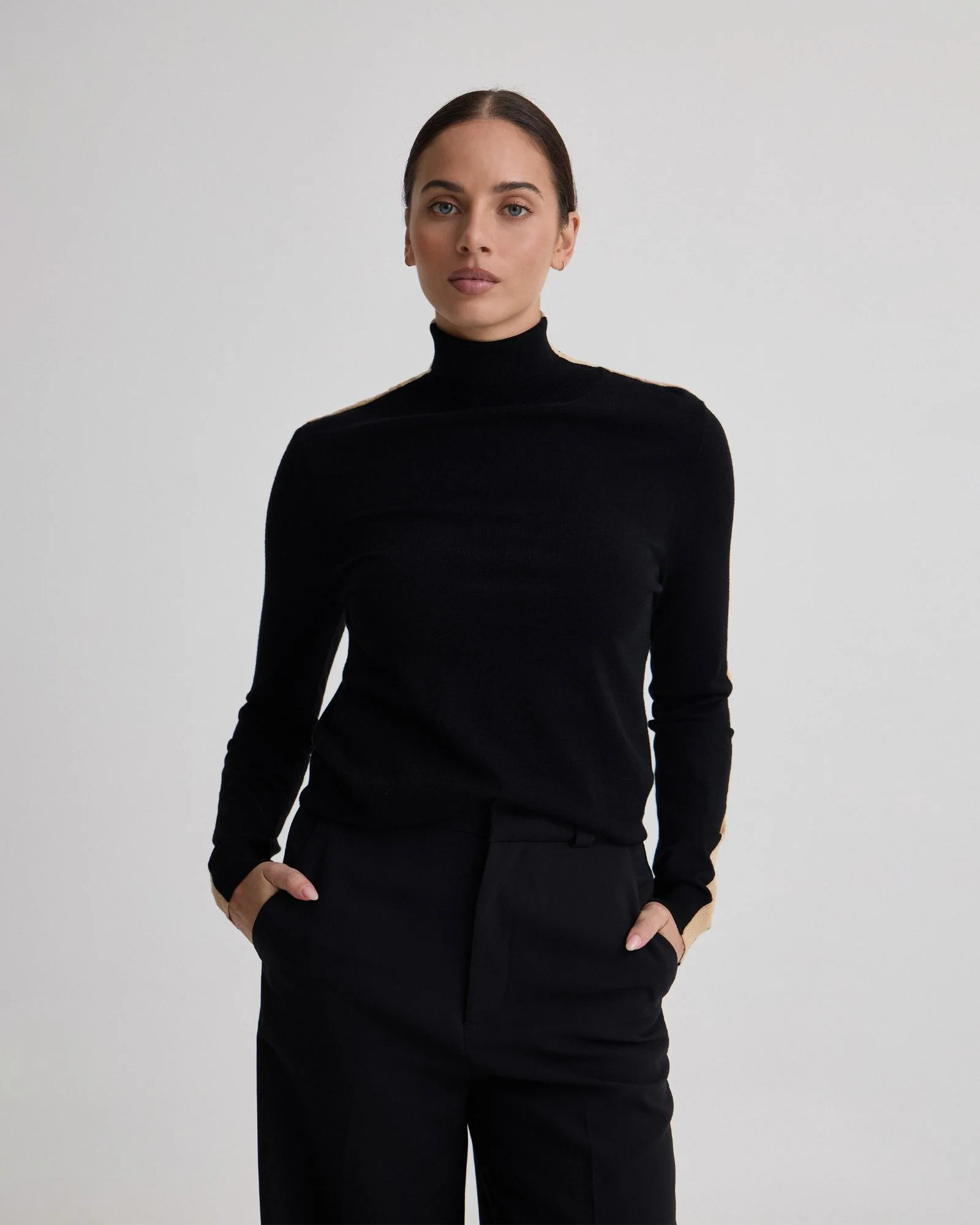 Ela Contrast Panel Turtle Neck - Image 5