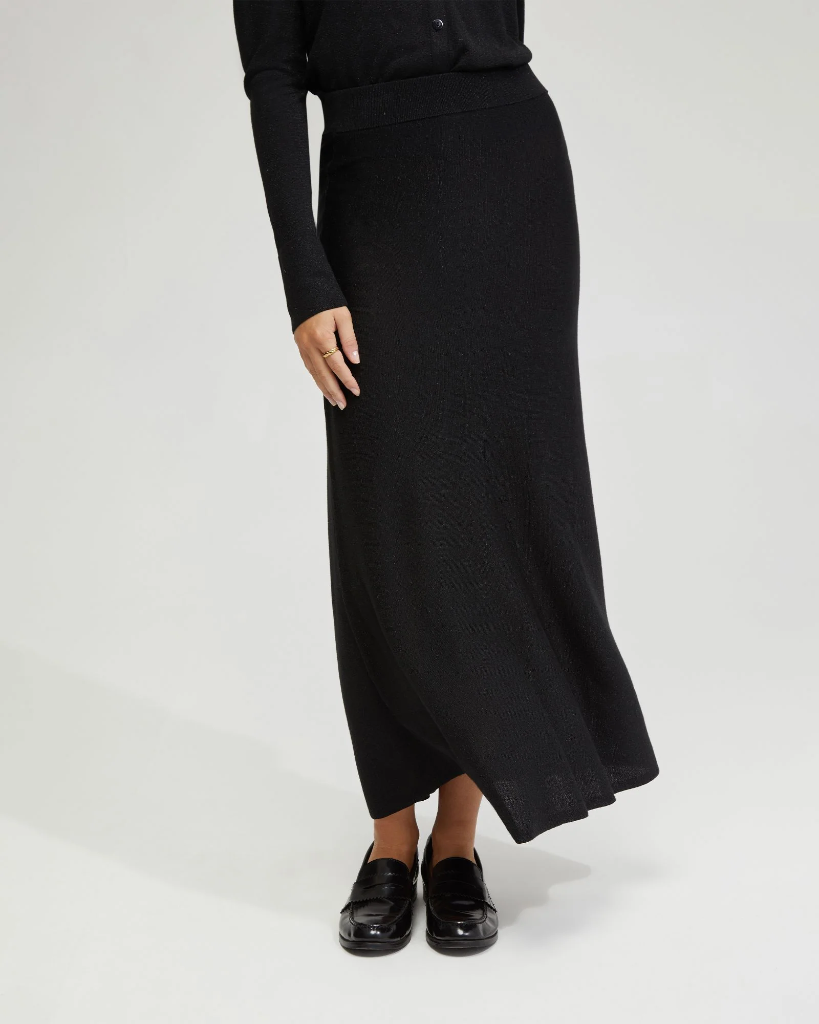 Elke Knitted Metallic Skirt - Image 7