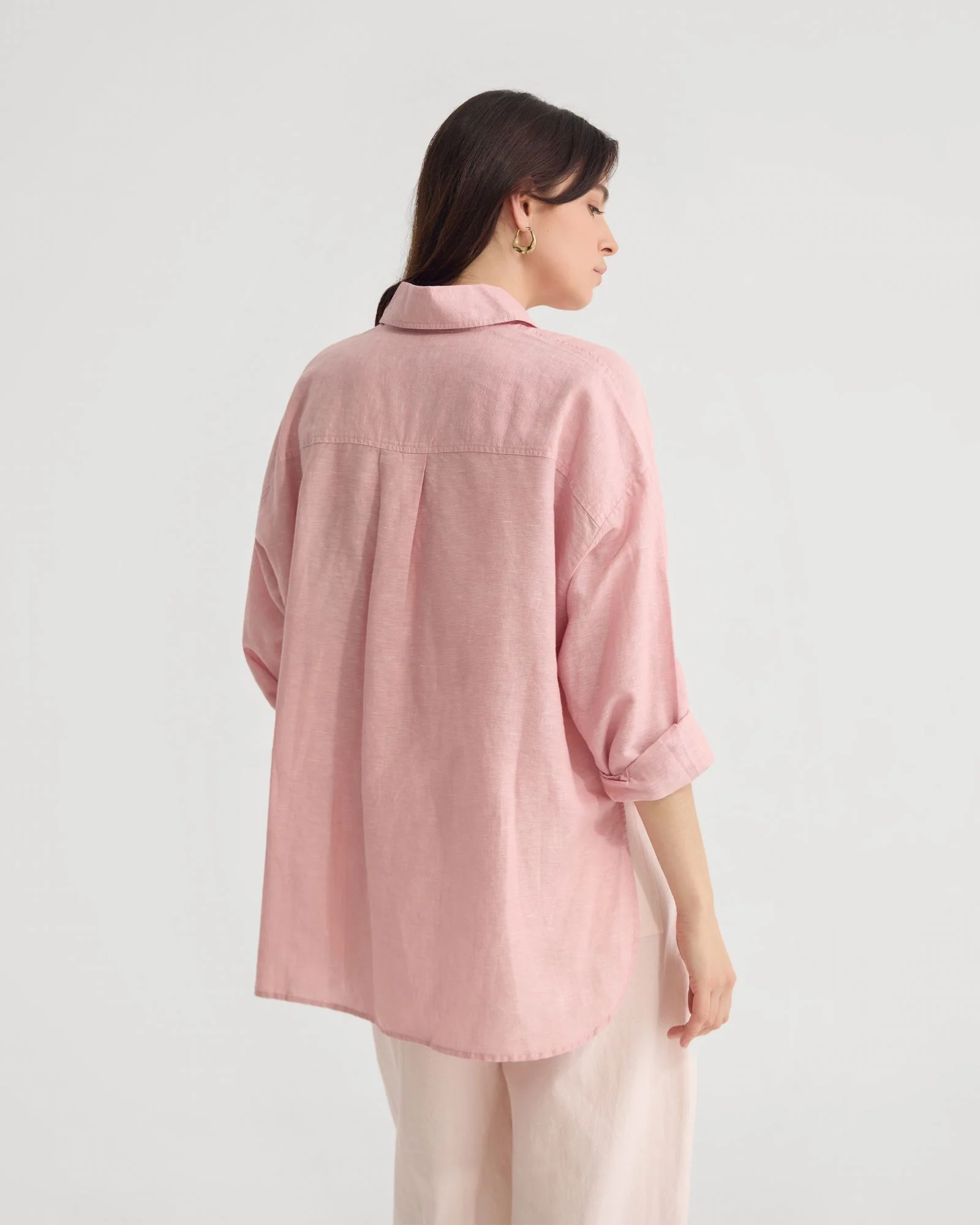 Erika Washed Casual Linen Shirt - Image 10