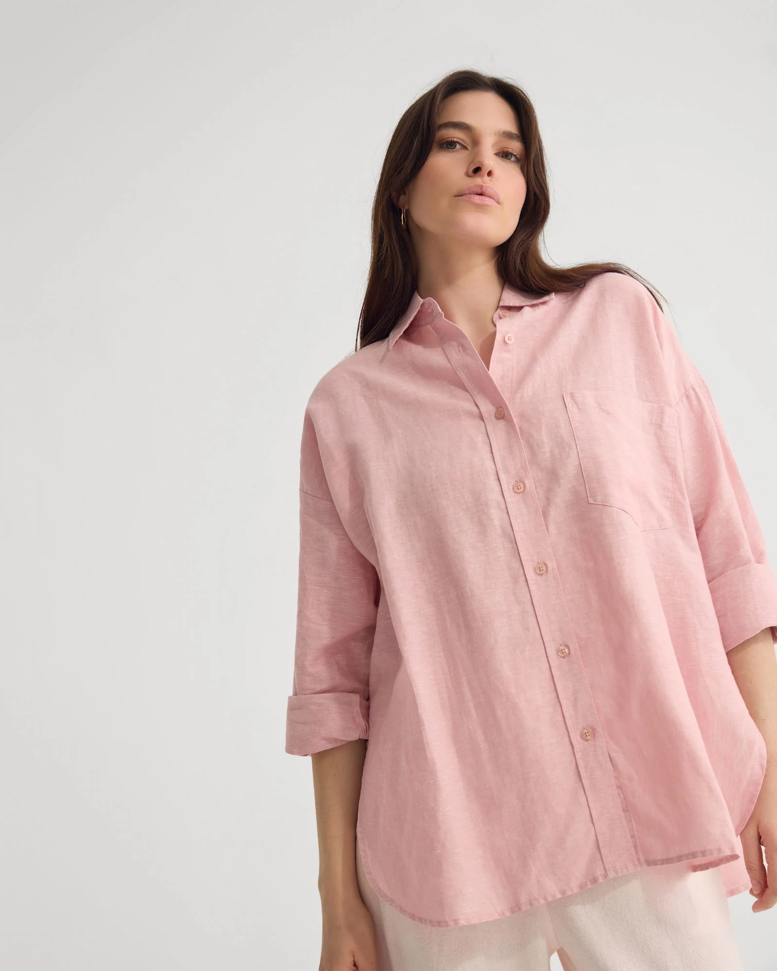 Erika Washed Casual Linen Shirt - Image 11