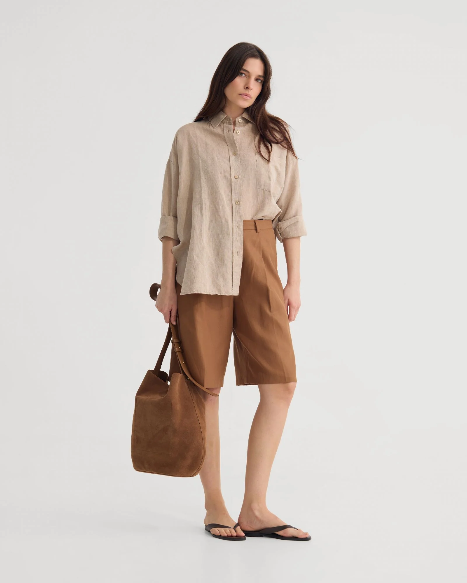 Erika Washed Casual Linen Shirt - Image 14