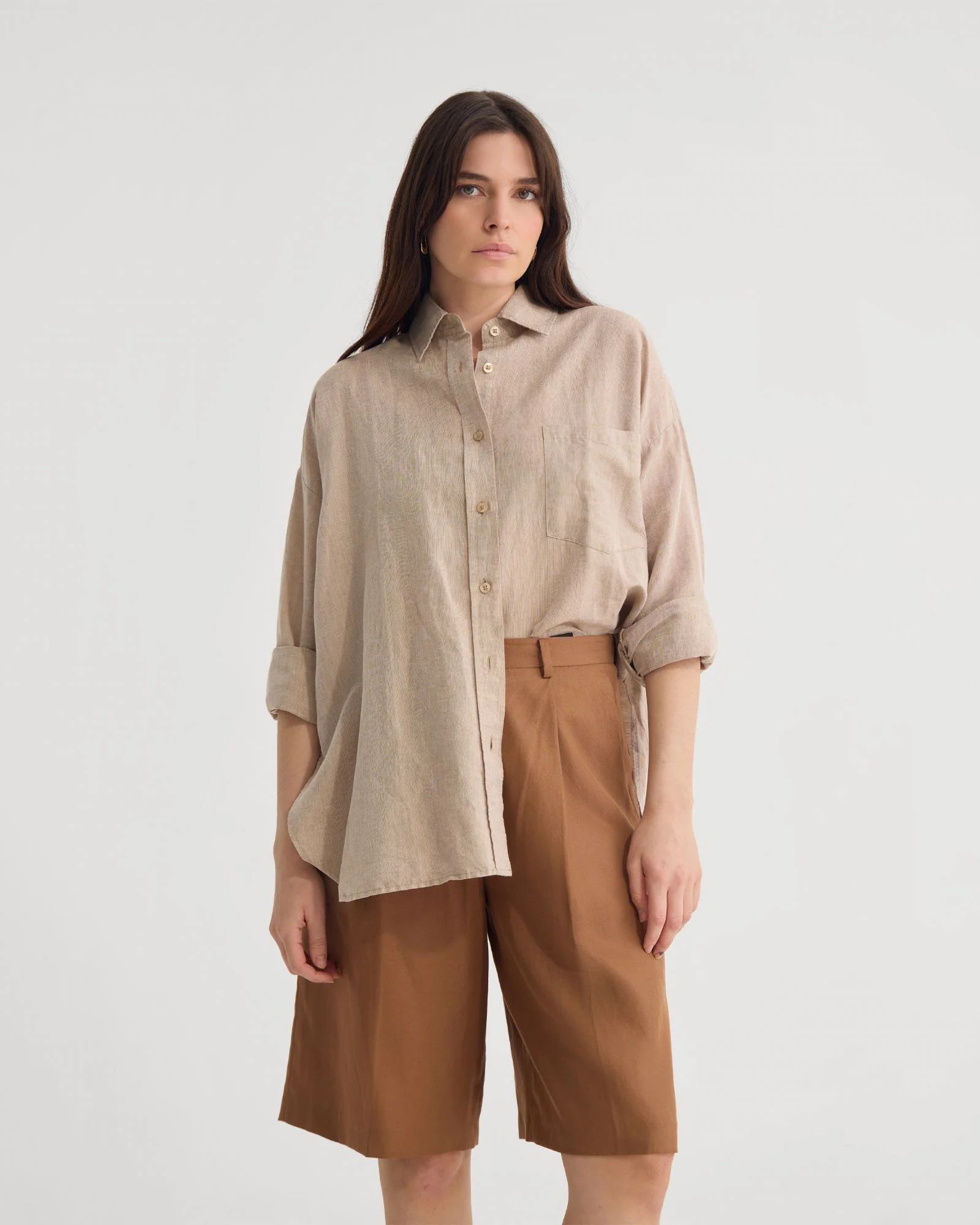 Erika Washed Casual Linen Shirt - Image 18