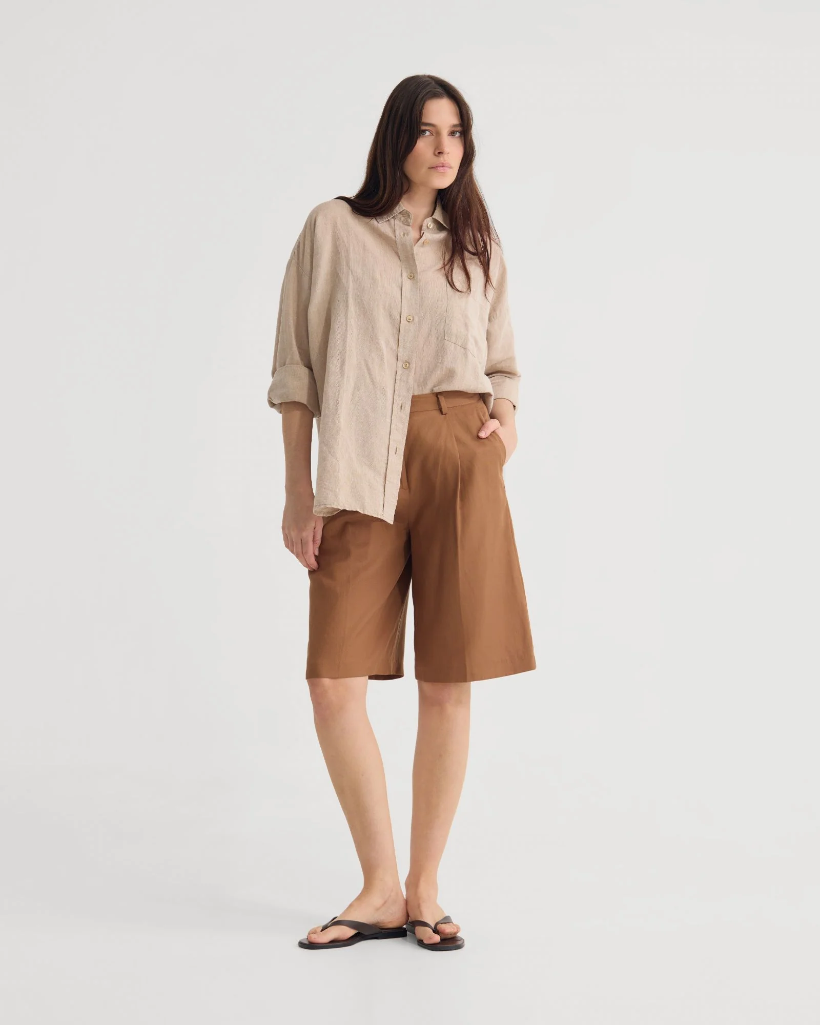 Erika Washed Casual Linen Shirt - Image 20