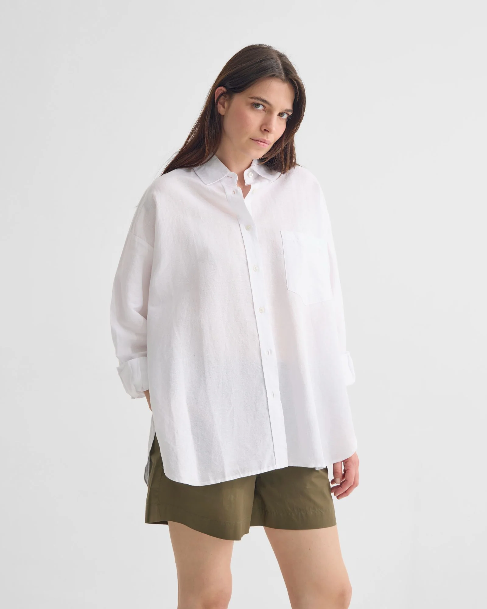 Erika Washed Casual Linen Shirt - Image 26