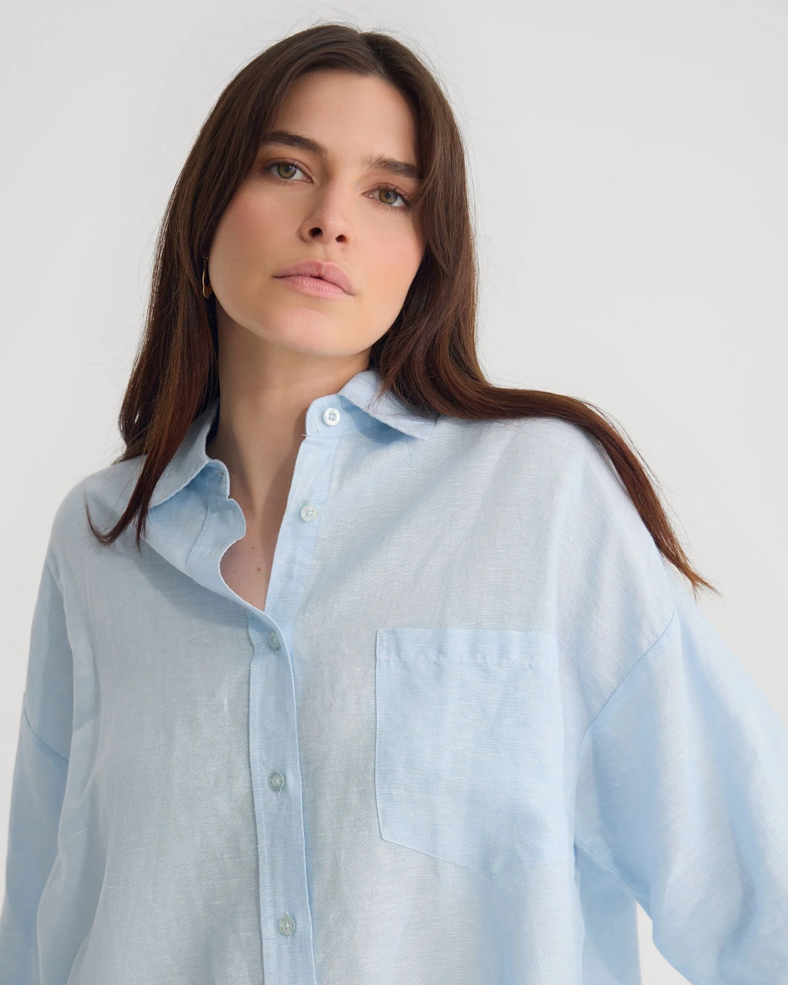 Erika Washed Casual Linen Shirt - Image 4