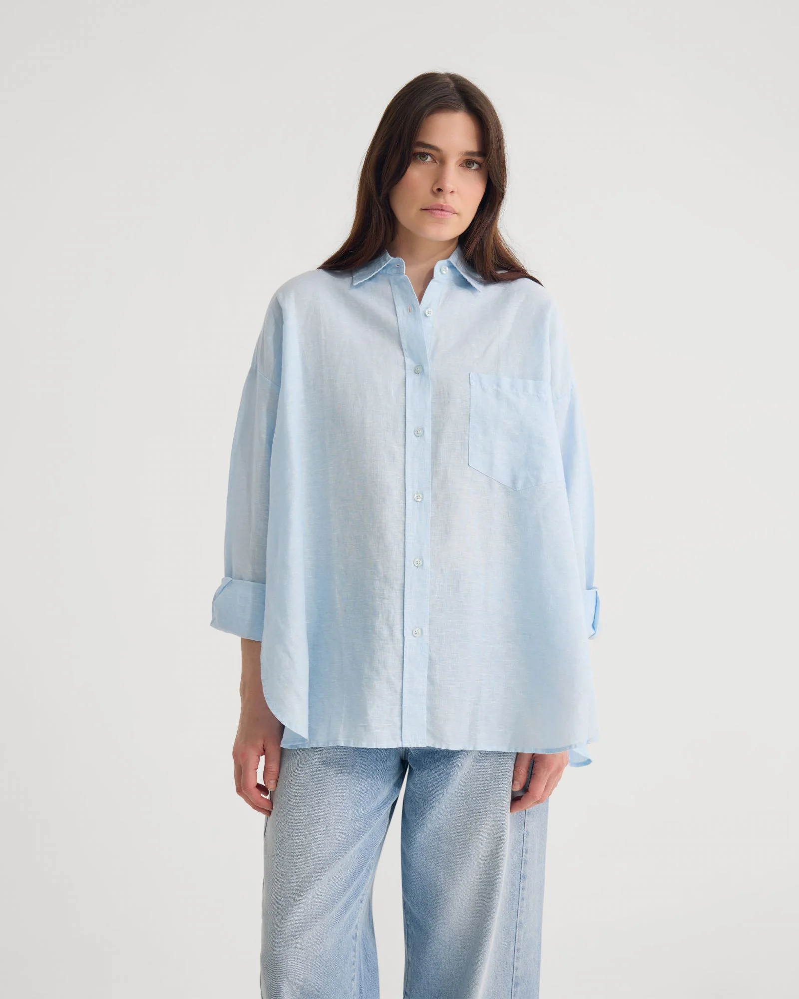 Erika Washed Casual Linen Shirt - Image 5