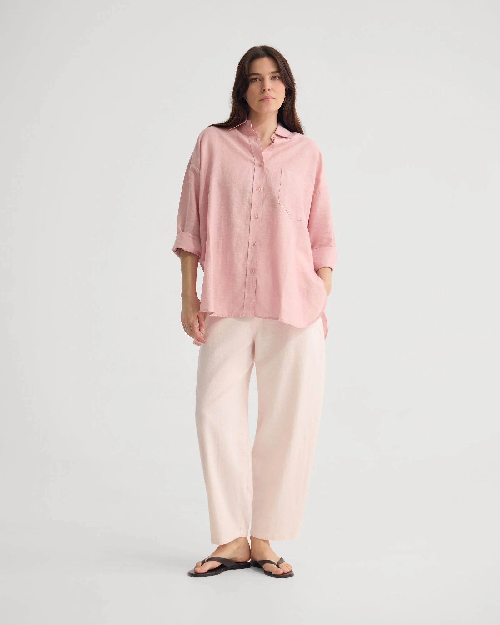 Erika Washed Casual Linen Shirt - Image 8