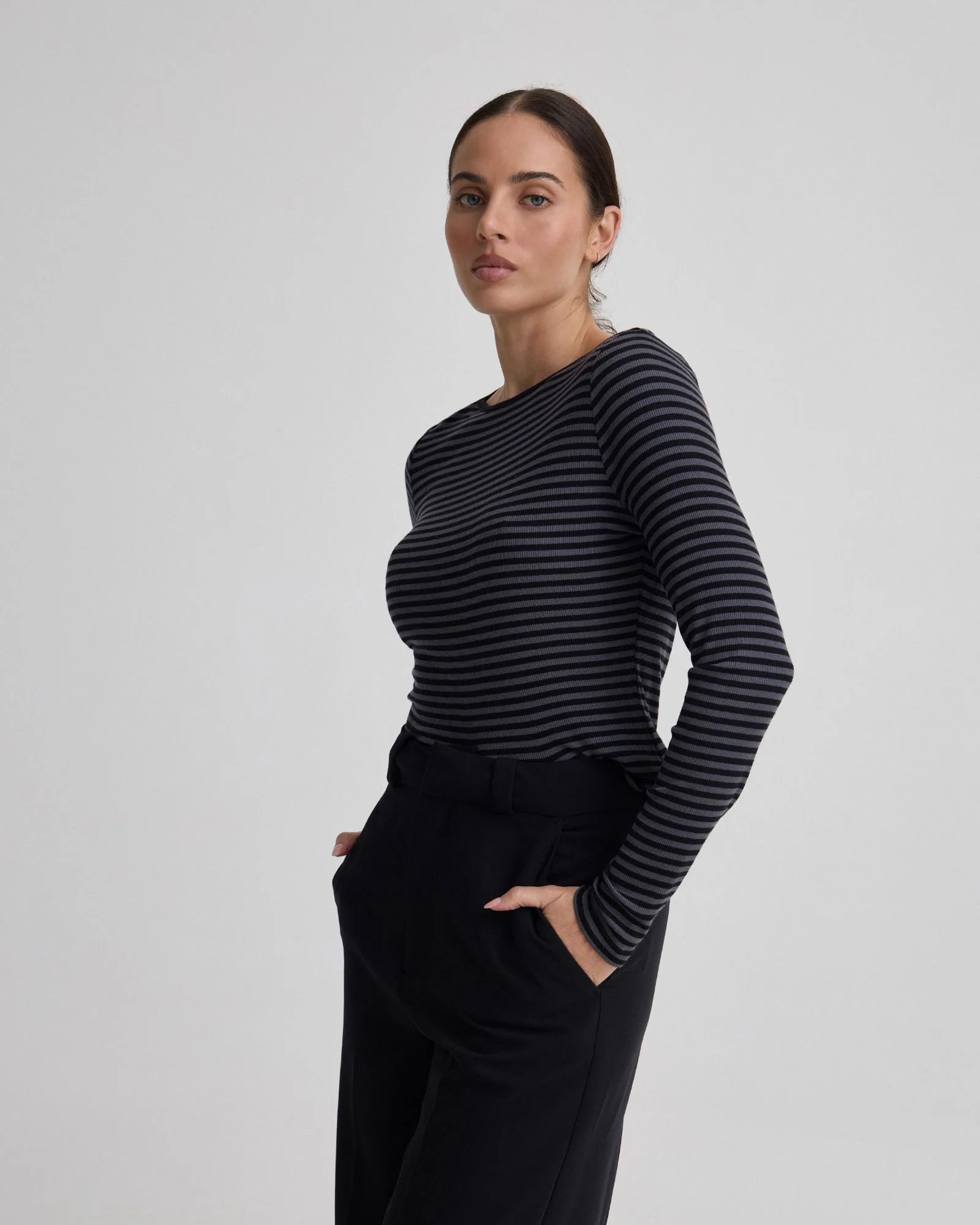 Erin Striped Boatneck Knit - Image 2