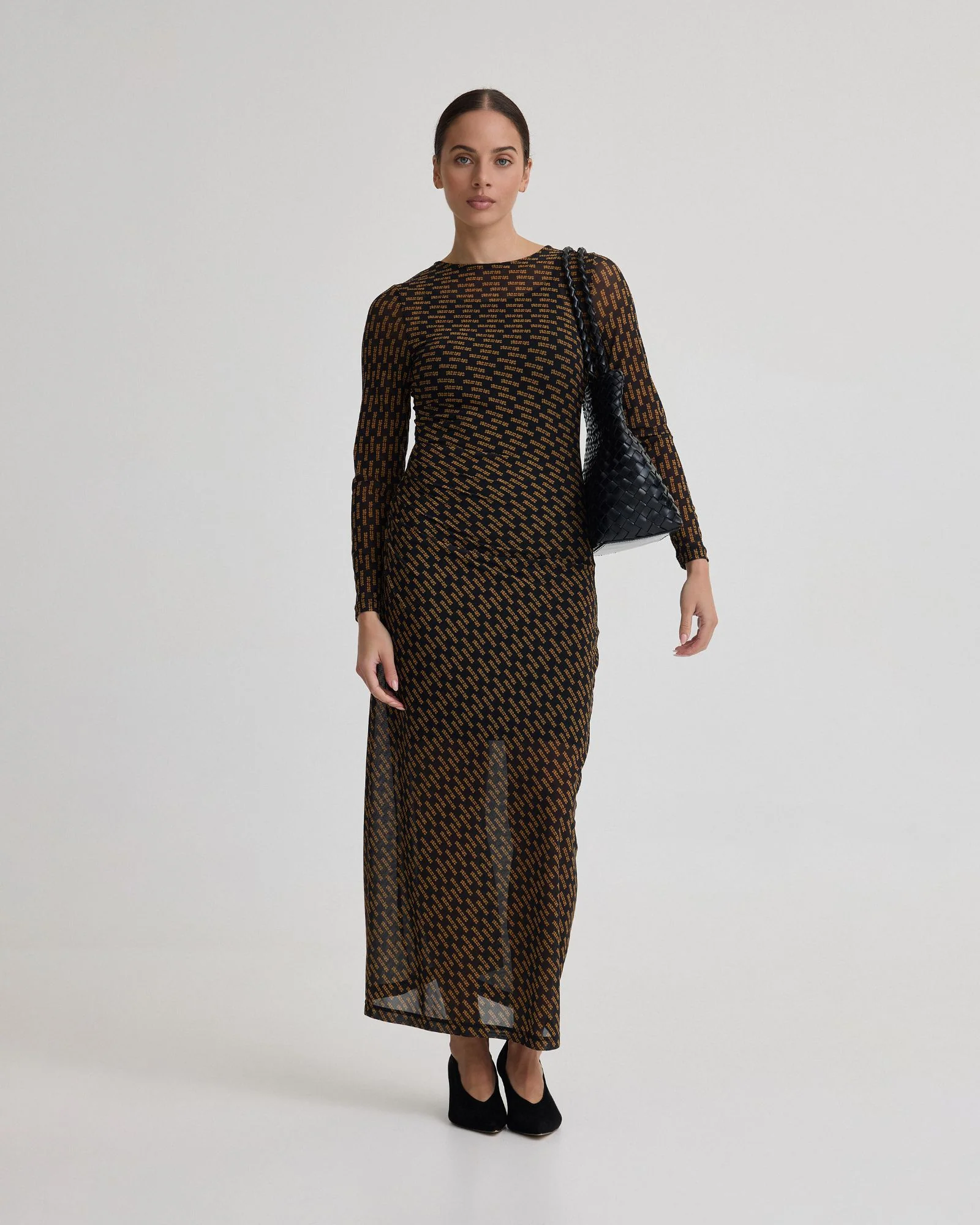 Eve Mesh Printed Dress