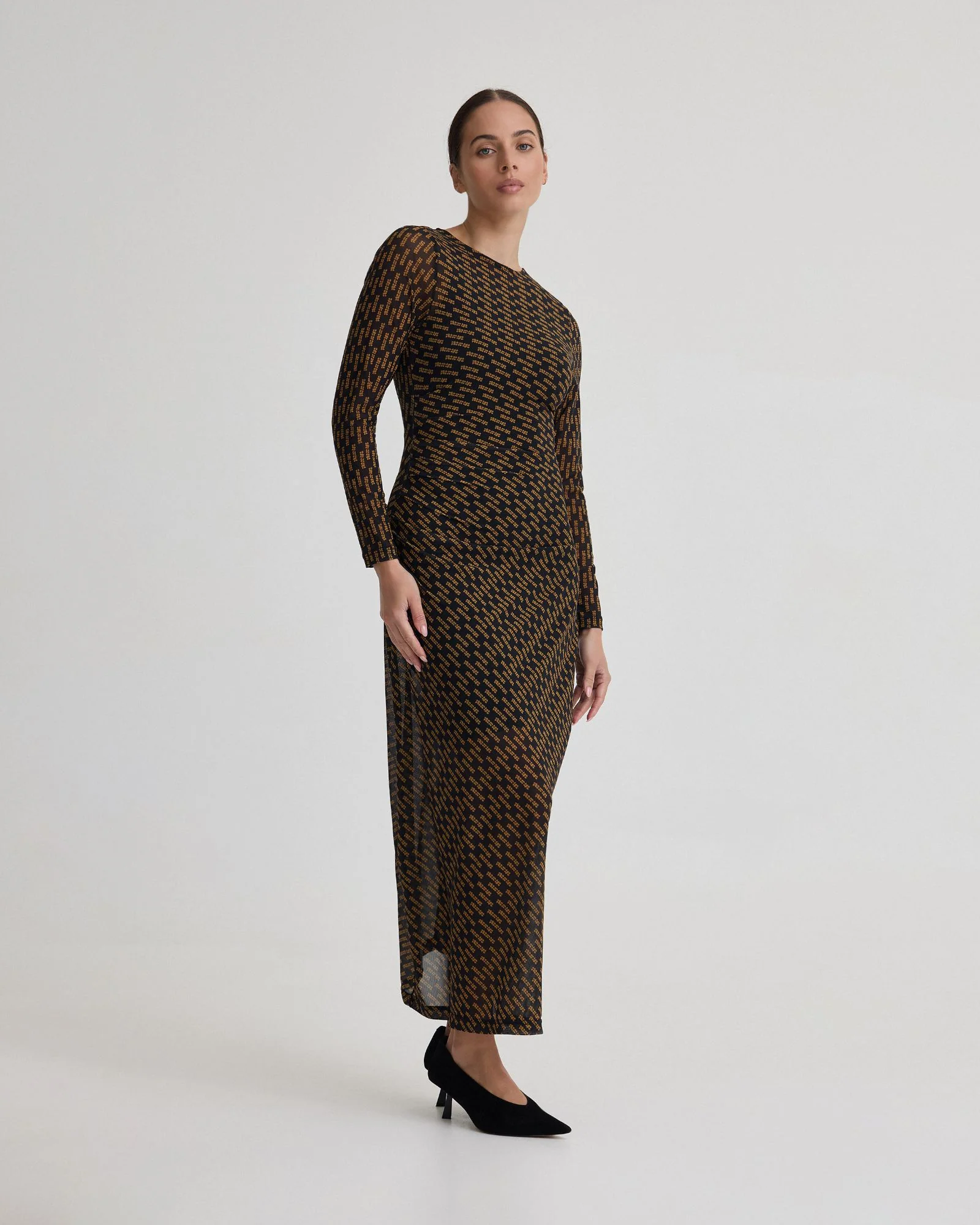 Eve Mesh Printed Dress - Image 2