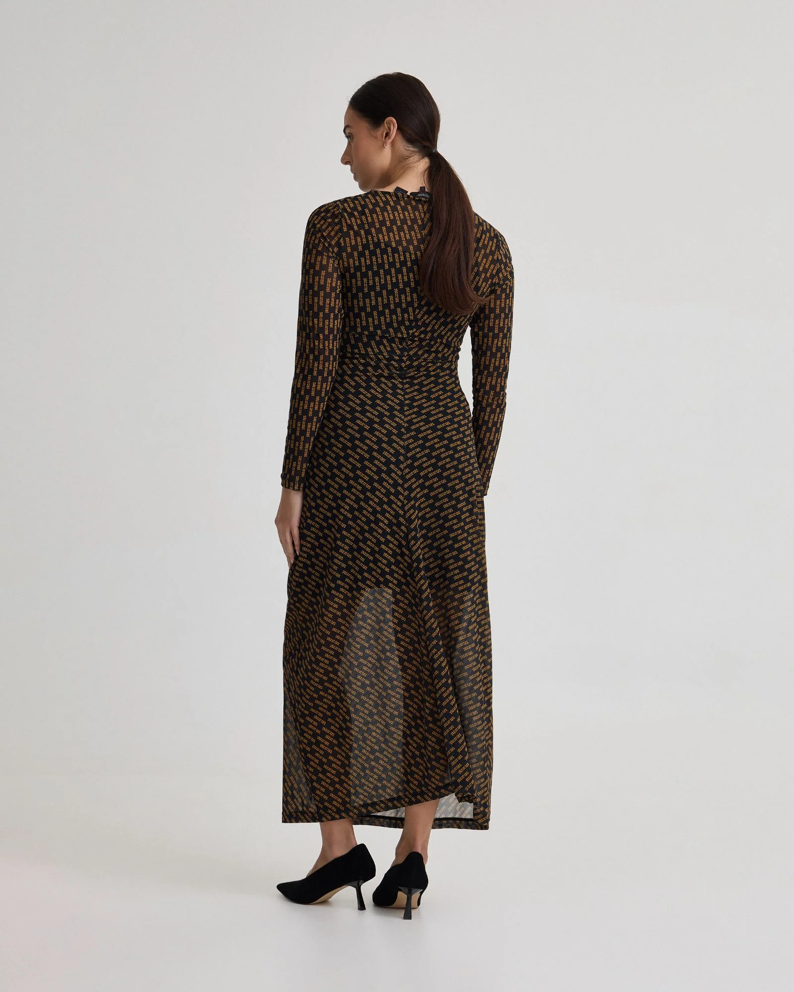Eve Mesh Printed Dress - Image 3