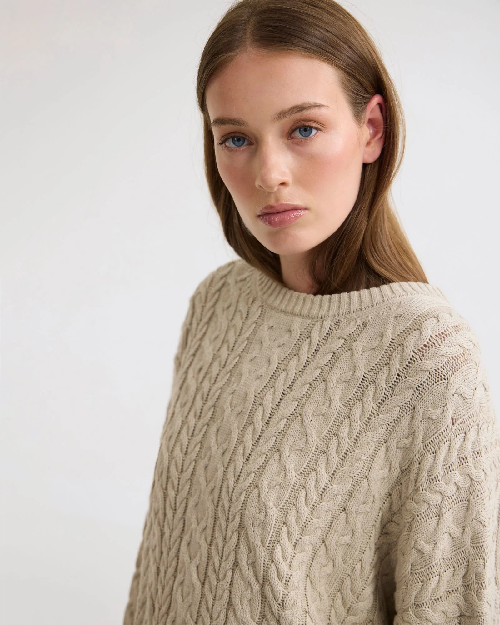 Evie Cable Knit Crew Neck - Image 5