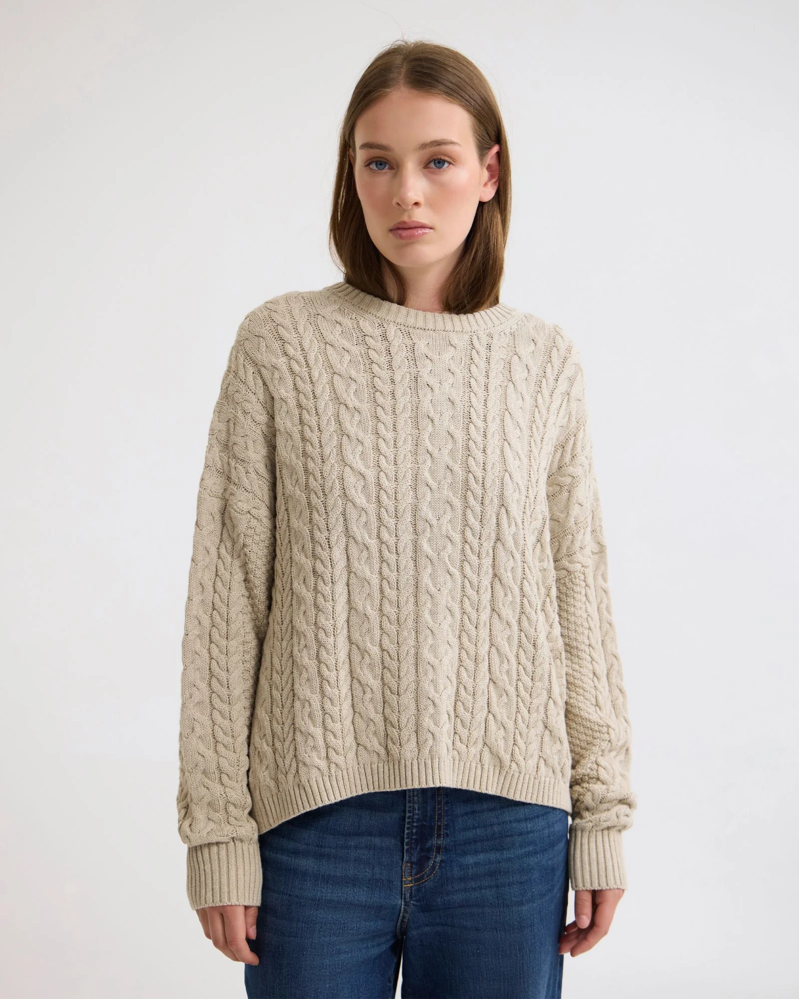 Evie Cable Knit Crew Neck - Image 6