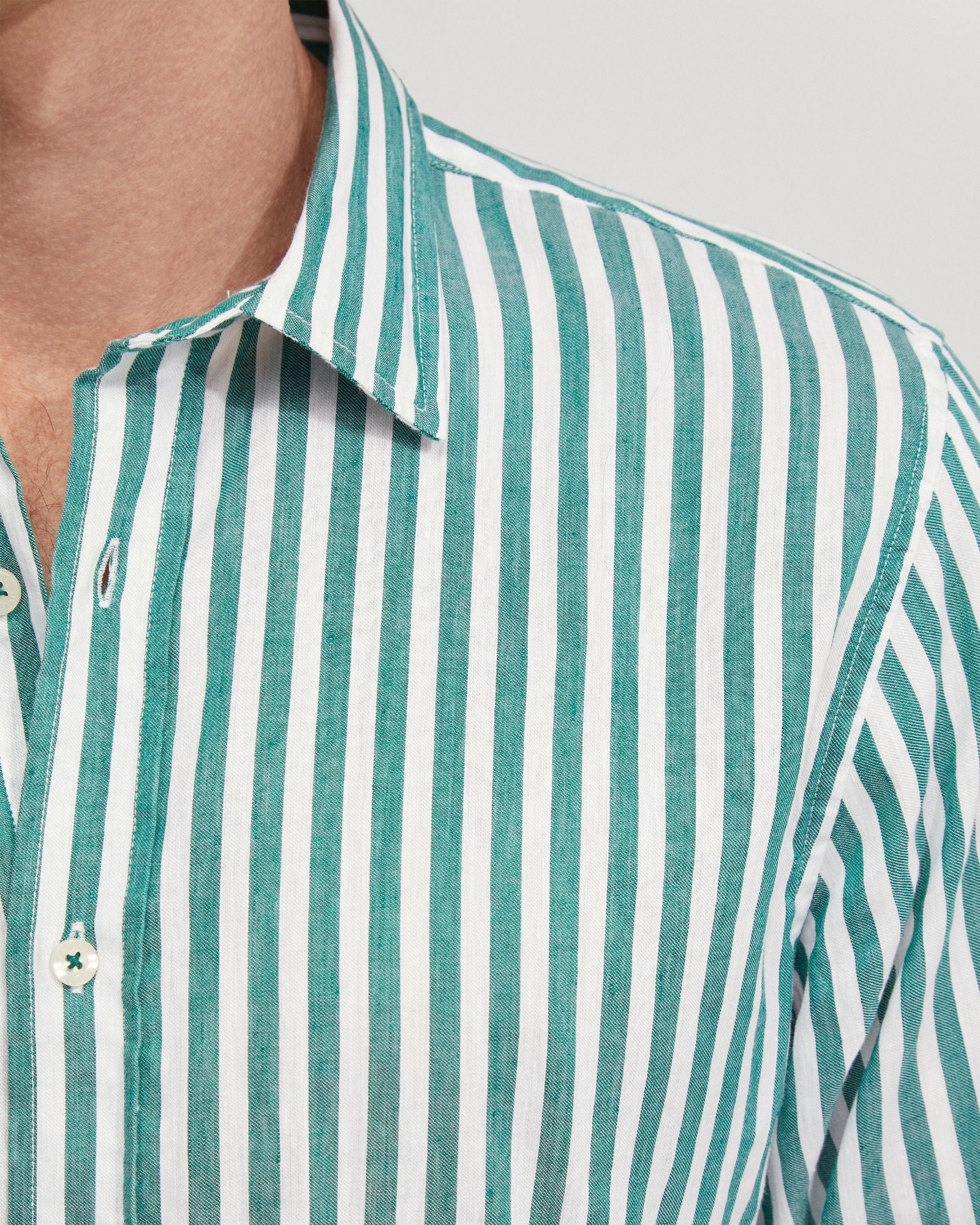 Fergus Linen Striped Shirt - Image 13