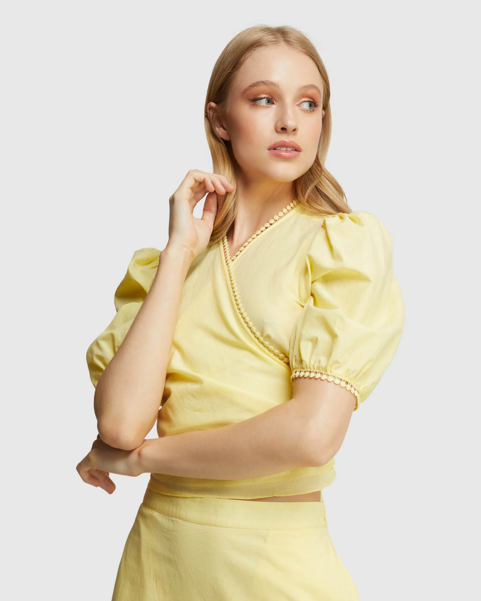 Fitzgerald Cotton Wrap Top - Image 4