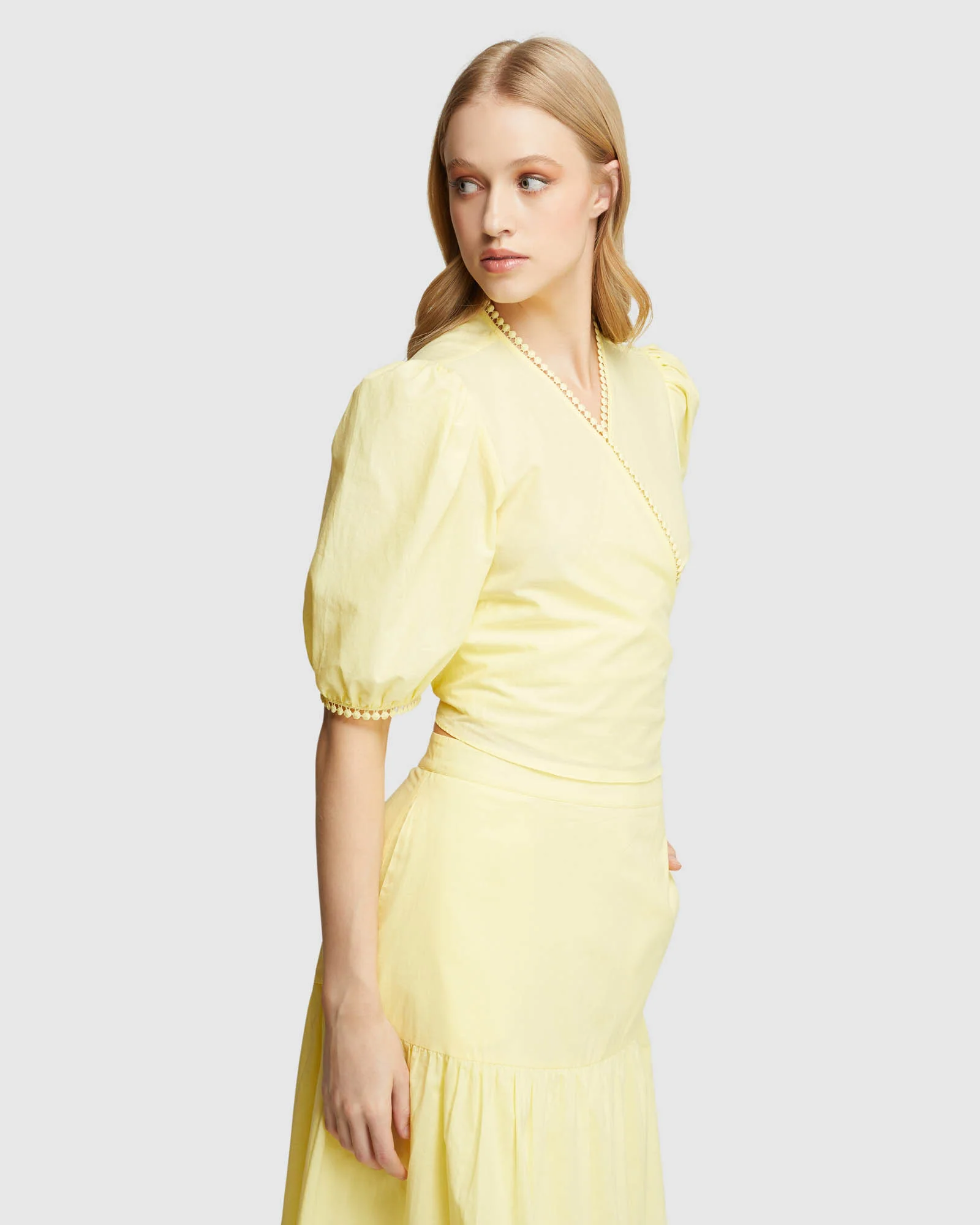 Fitzgerald Cotton Wrap Top - Image 5