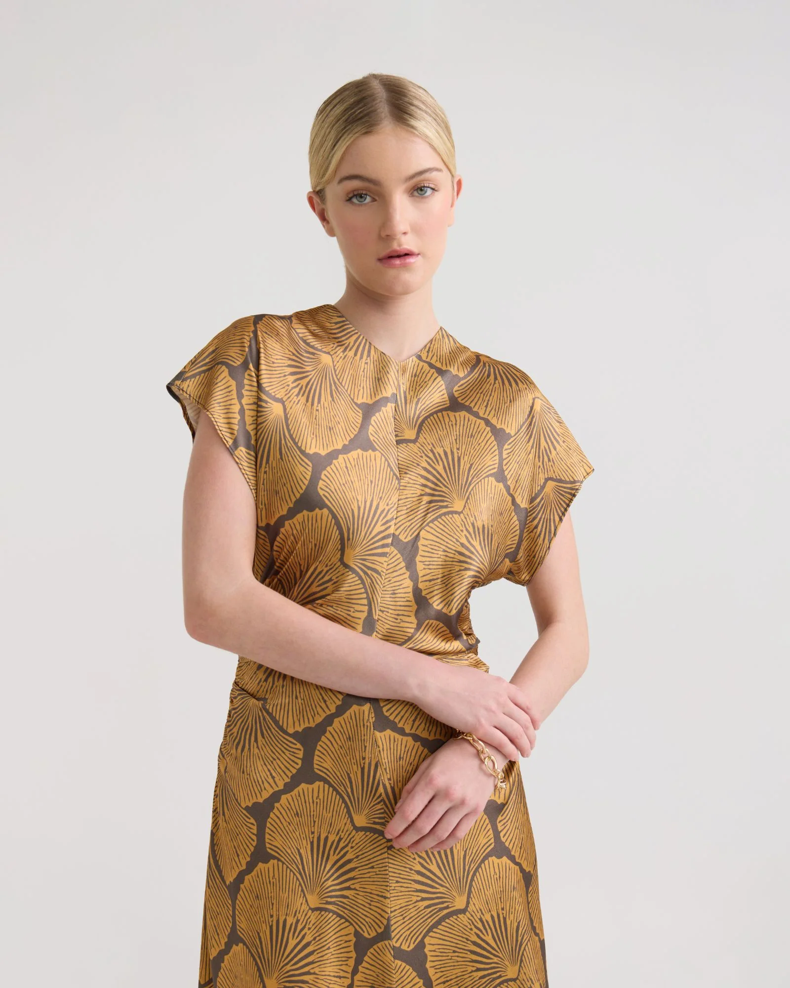 Fleur Printed Twill Dress - Image 4