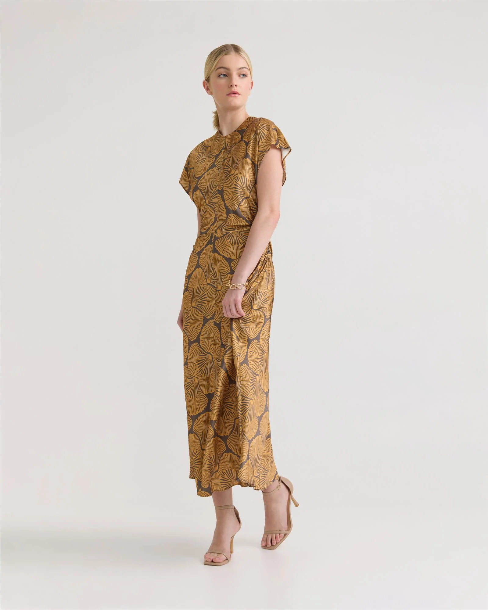 Fleur Printed Twill Dress - Image 5