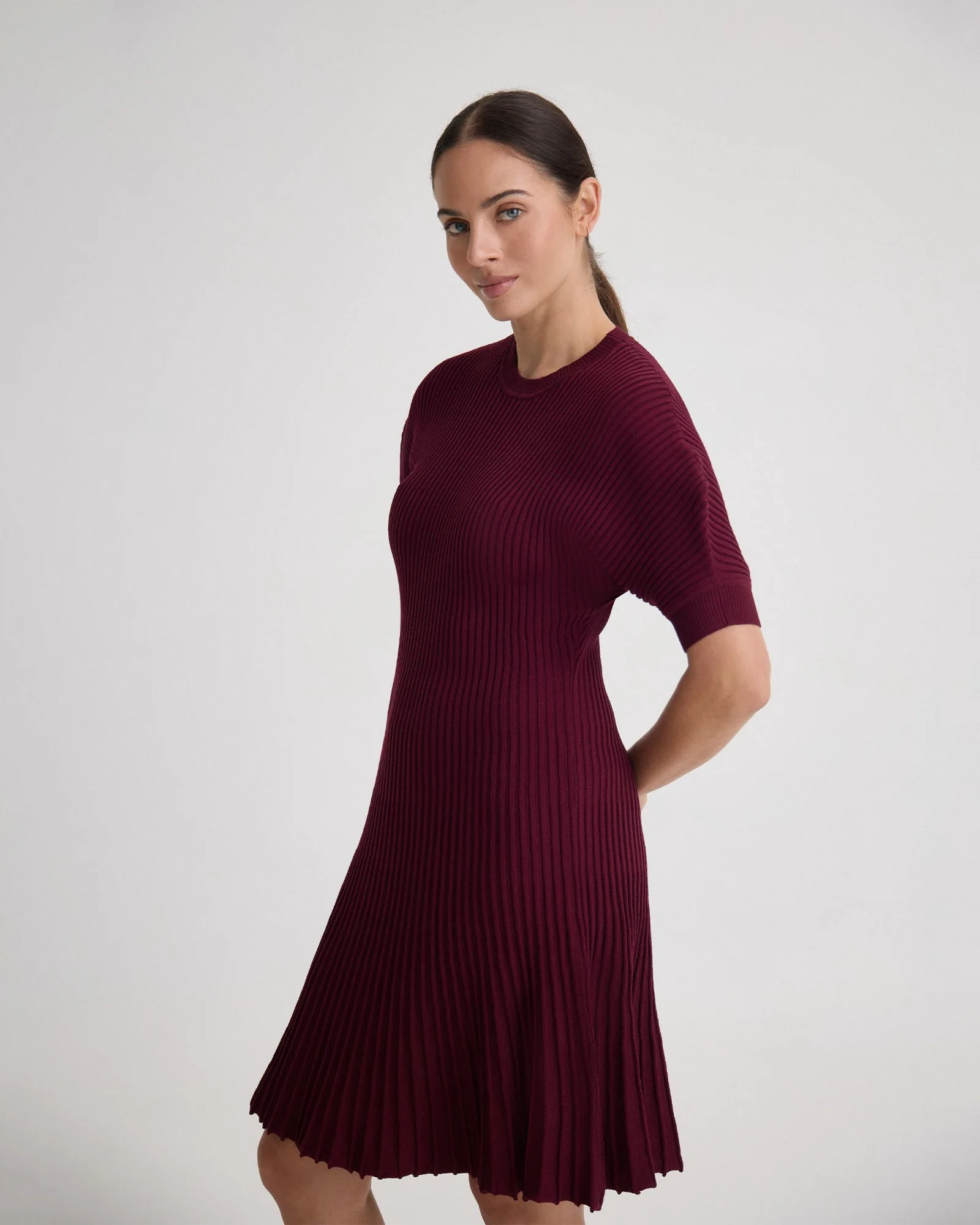 Florence Knitted Pleat Dress - Image 2