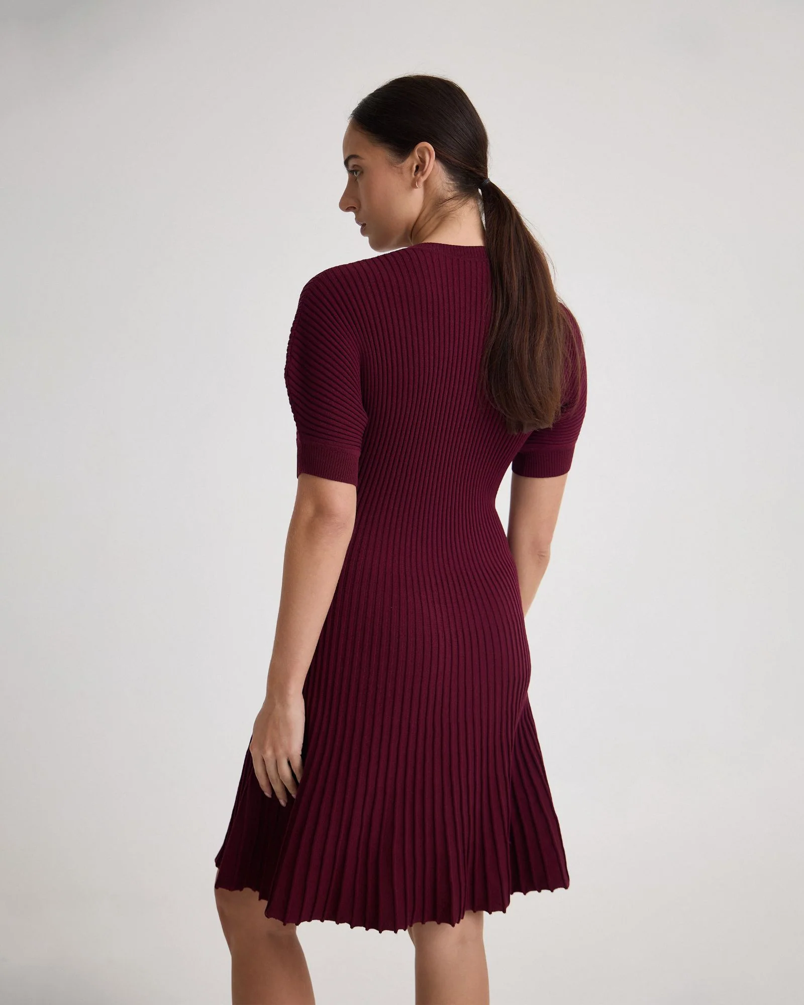 Florence Knitted Pleat Dress - Image 3