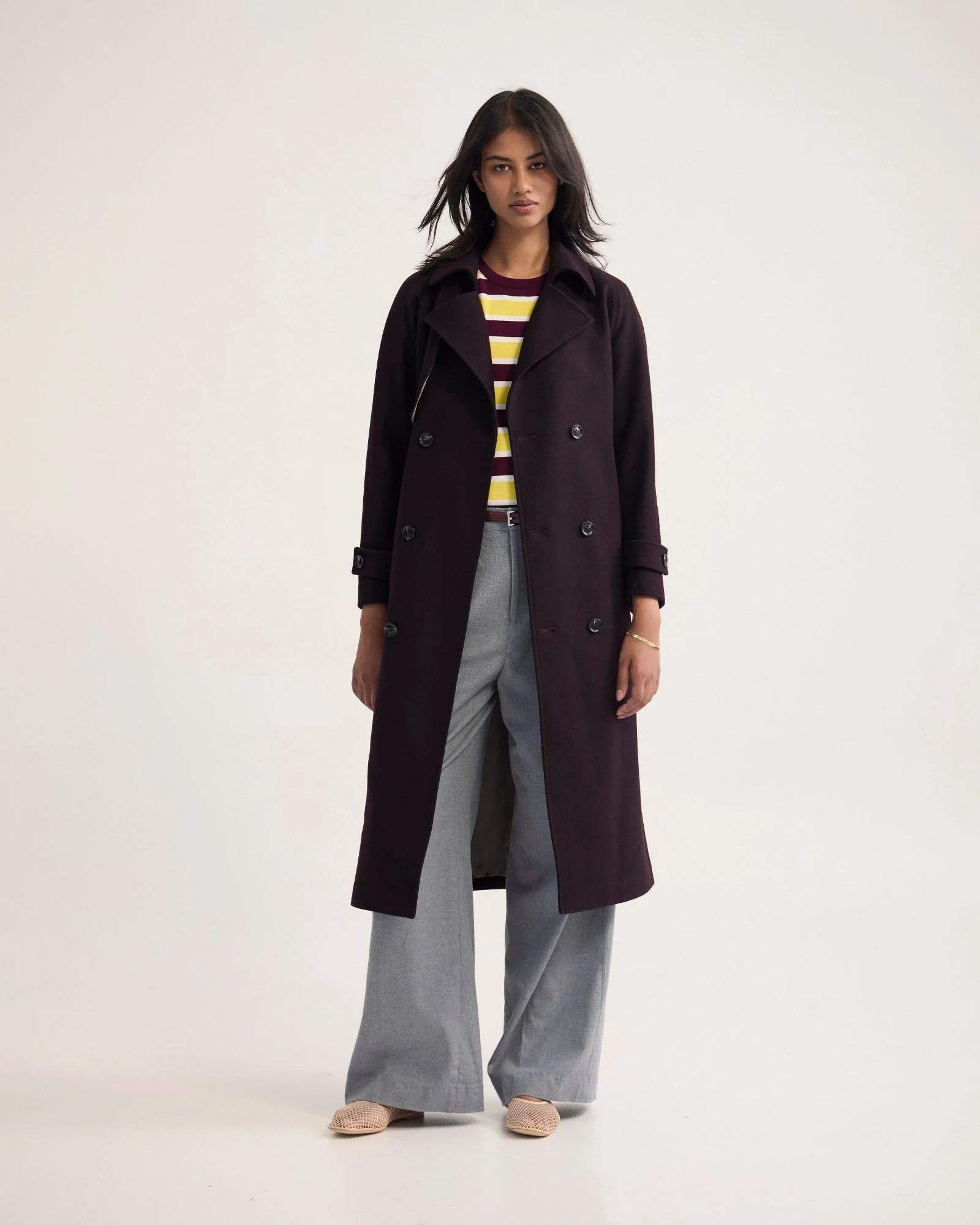 Gemma Wool Rich Trench Coat - Image 2