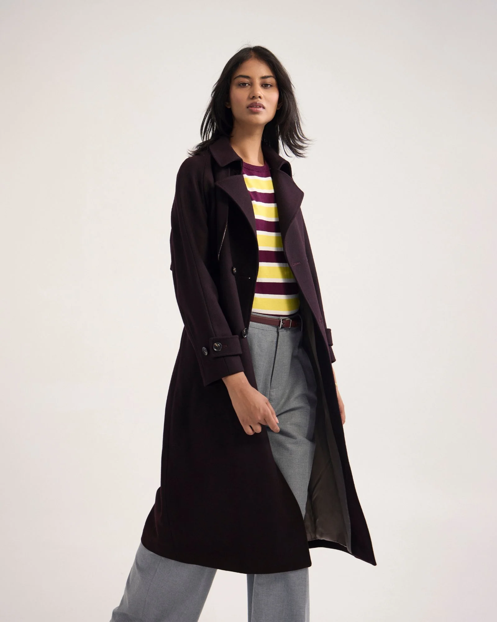 Gemma Wool Rich Trench Coat - Image 3
