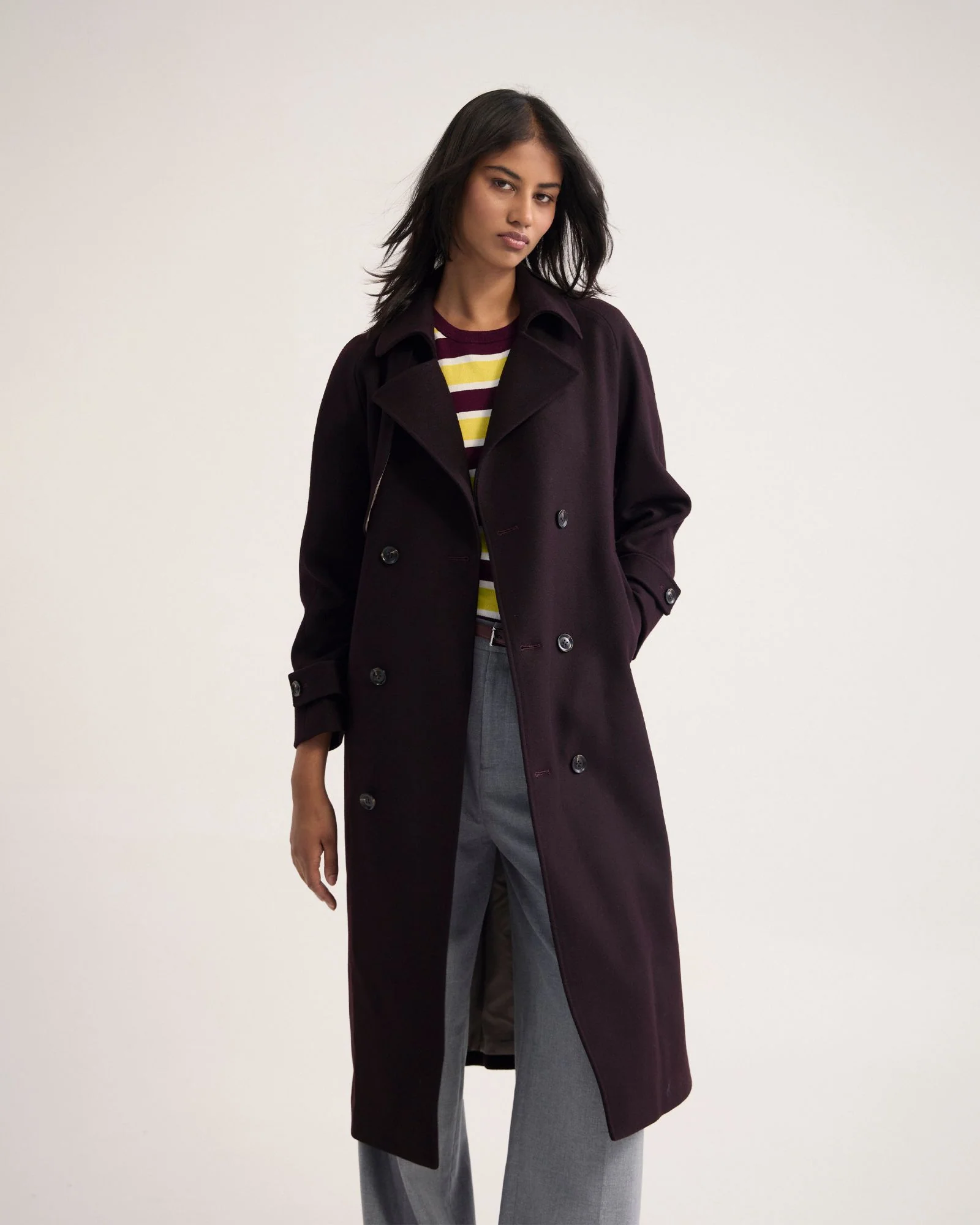 Gemma Wool Rich Trench Coat - Image 6