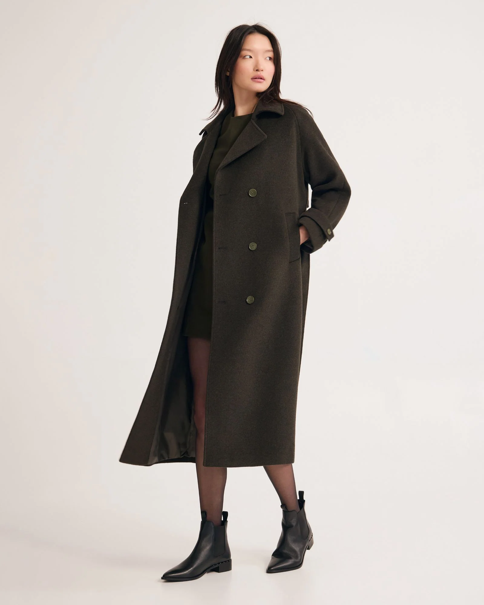Gemma Wool Rich Trench Coat - Image 3