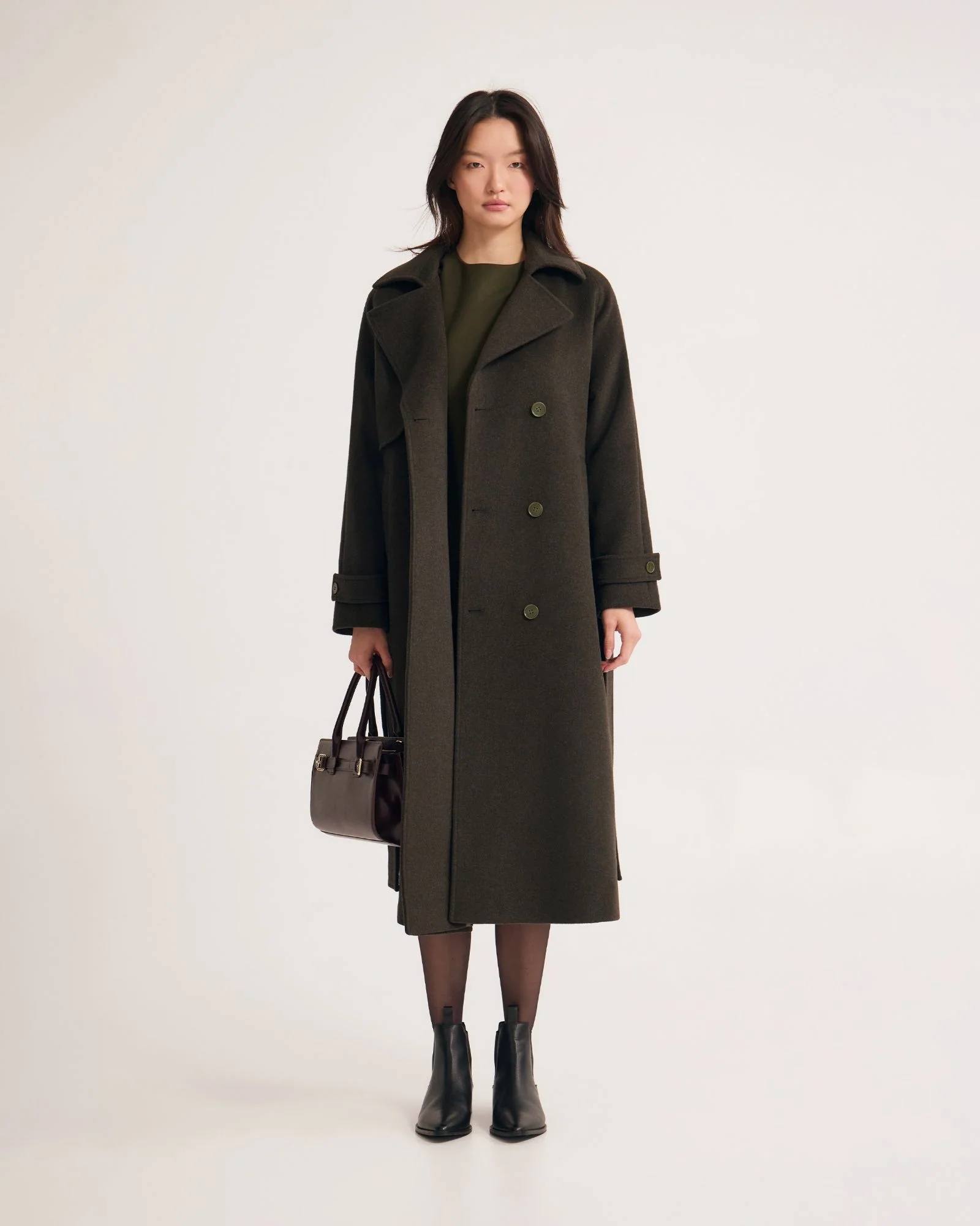 Gemma Wool Rich Trench Coat - Image 8