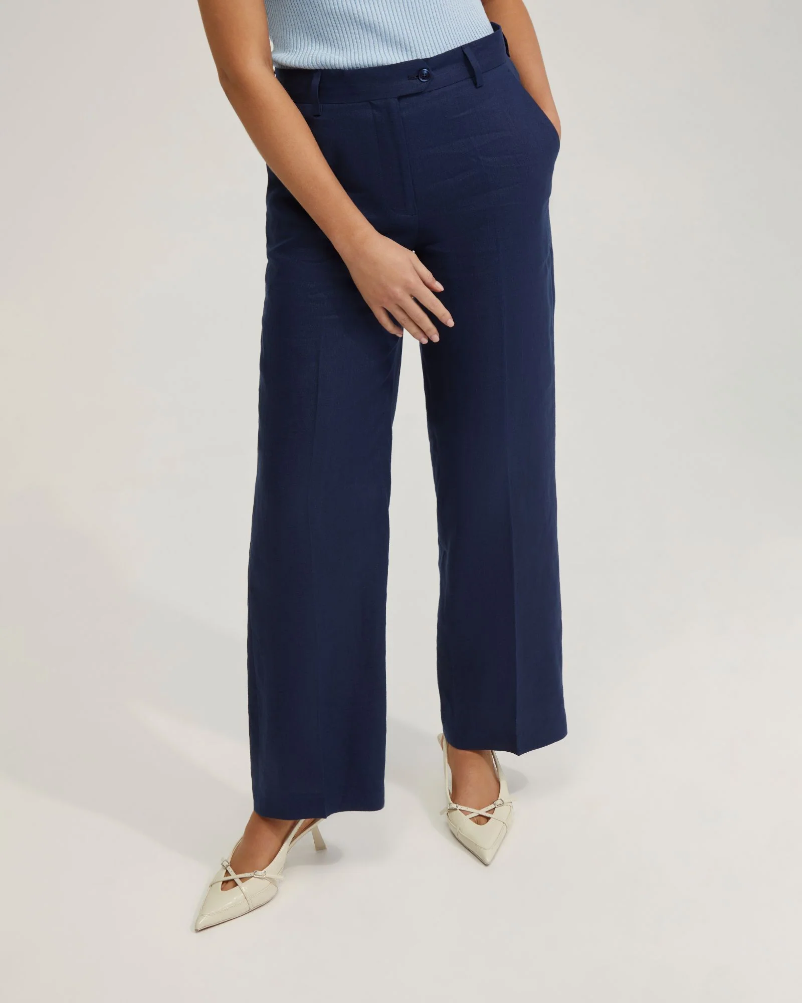 Gigi Ajustable Waist Linen Pants - Image 4
