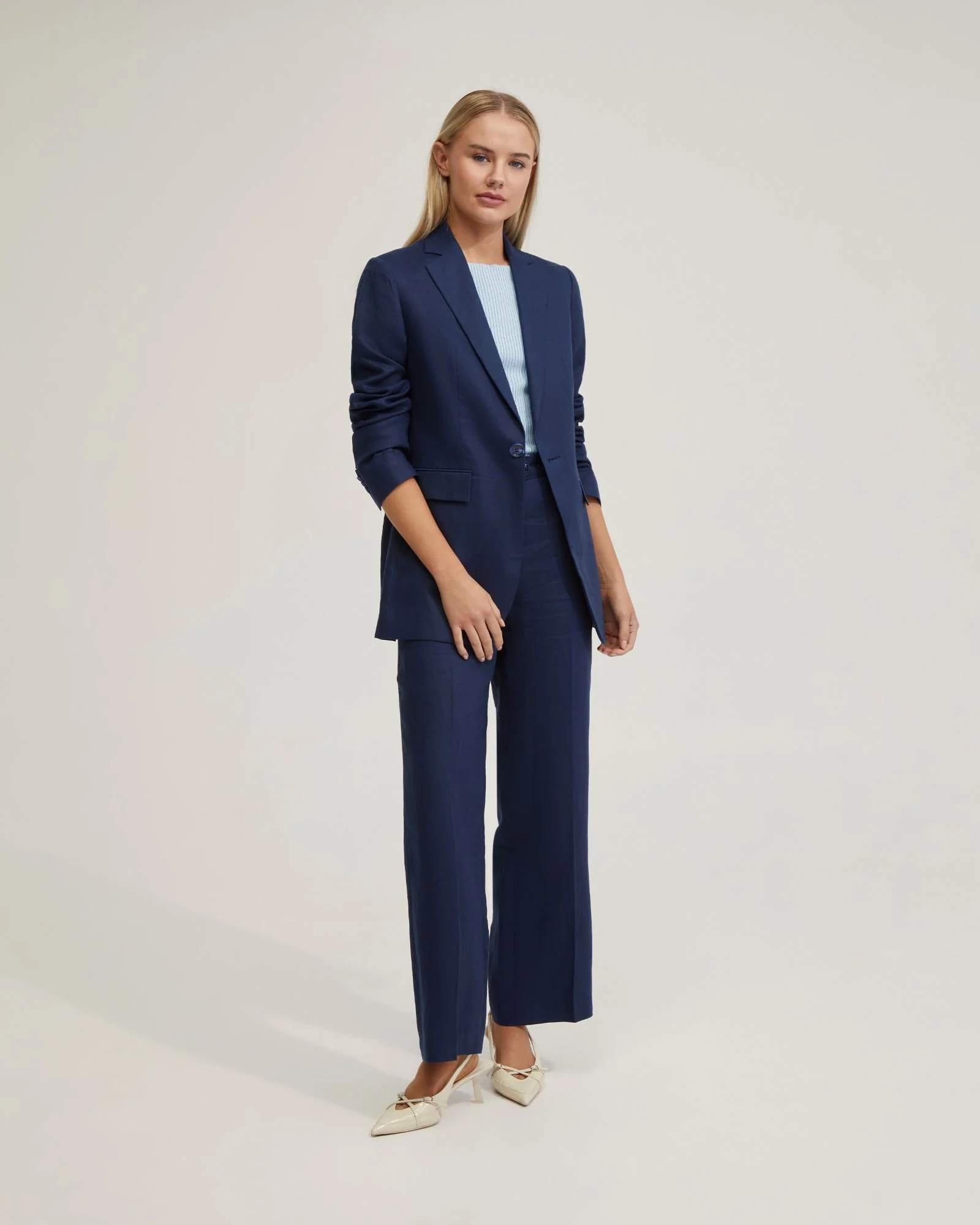 Gigi Ajustable Waist Linen Pants - Image 5