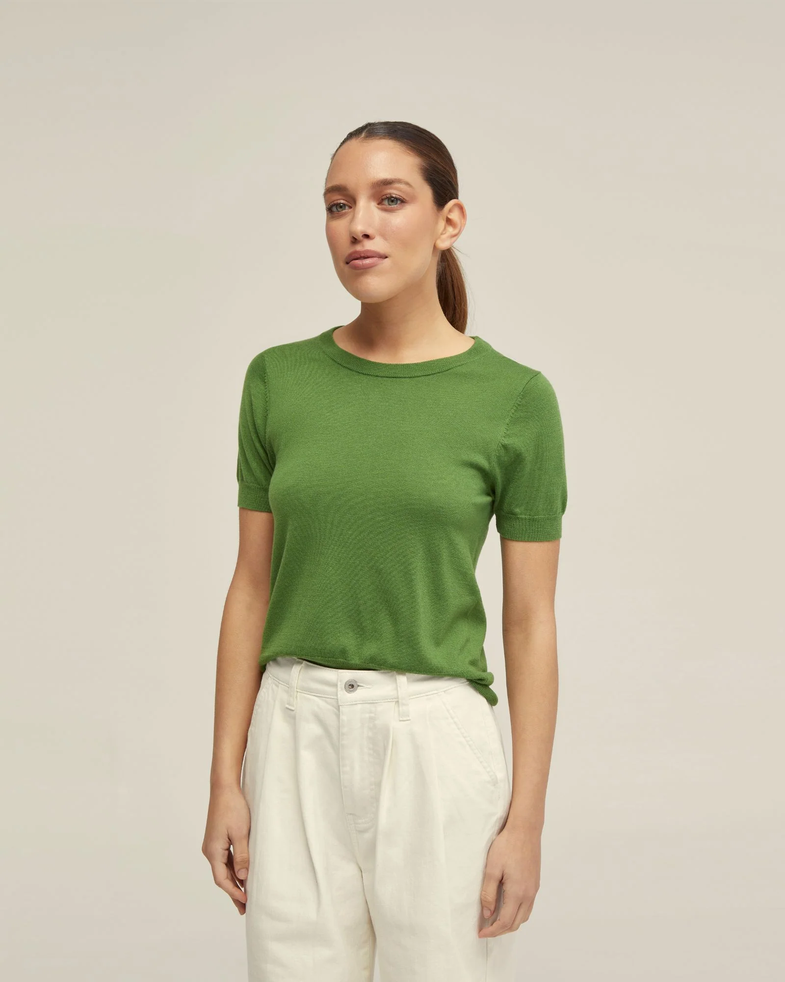 Grace Short Sleeve Cashmere Blend Knit - Image 10