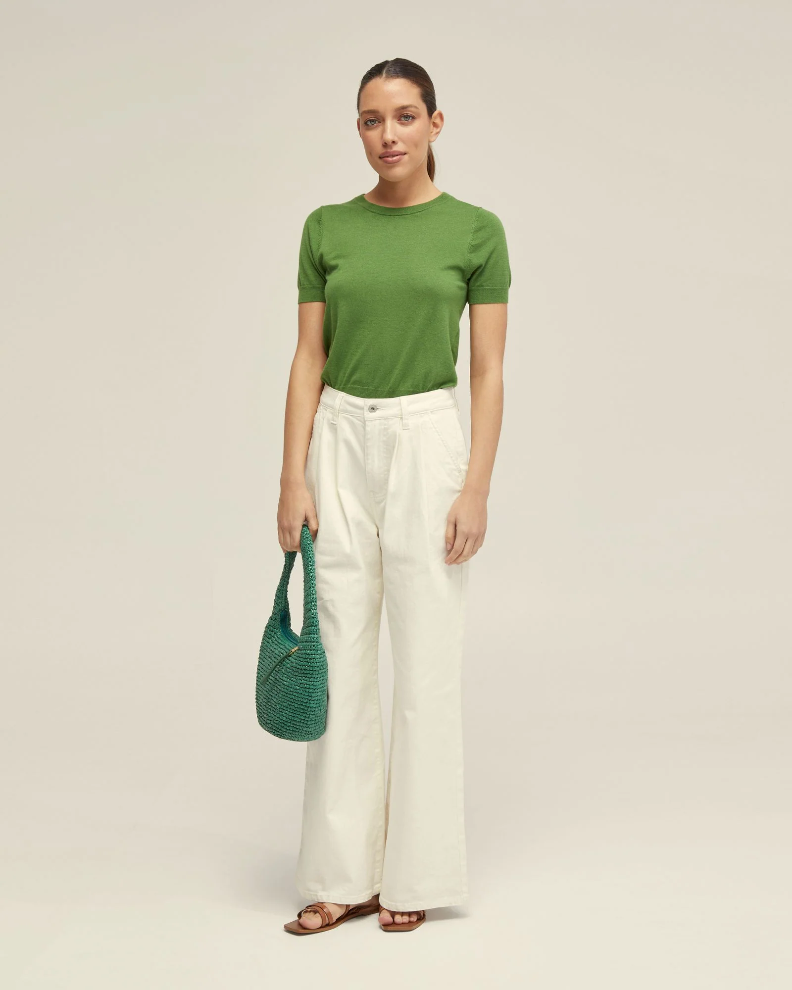 Grace Short Sleeve Cashmere Blend Knit - Image 11
