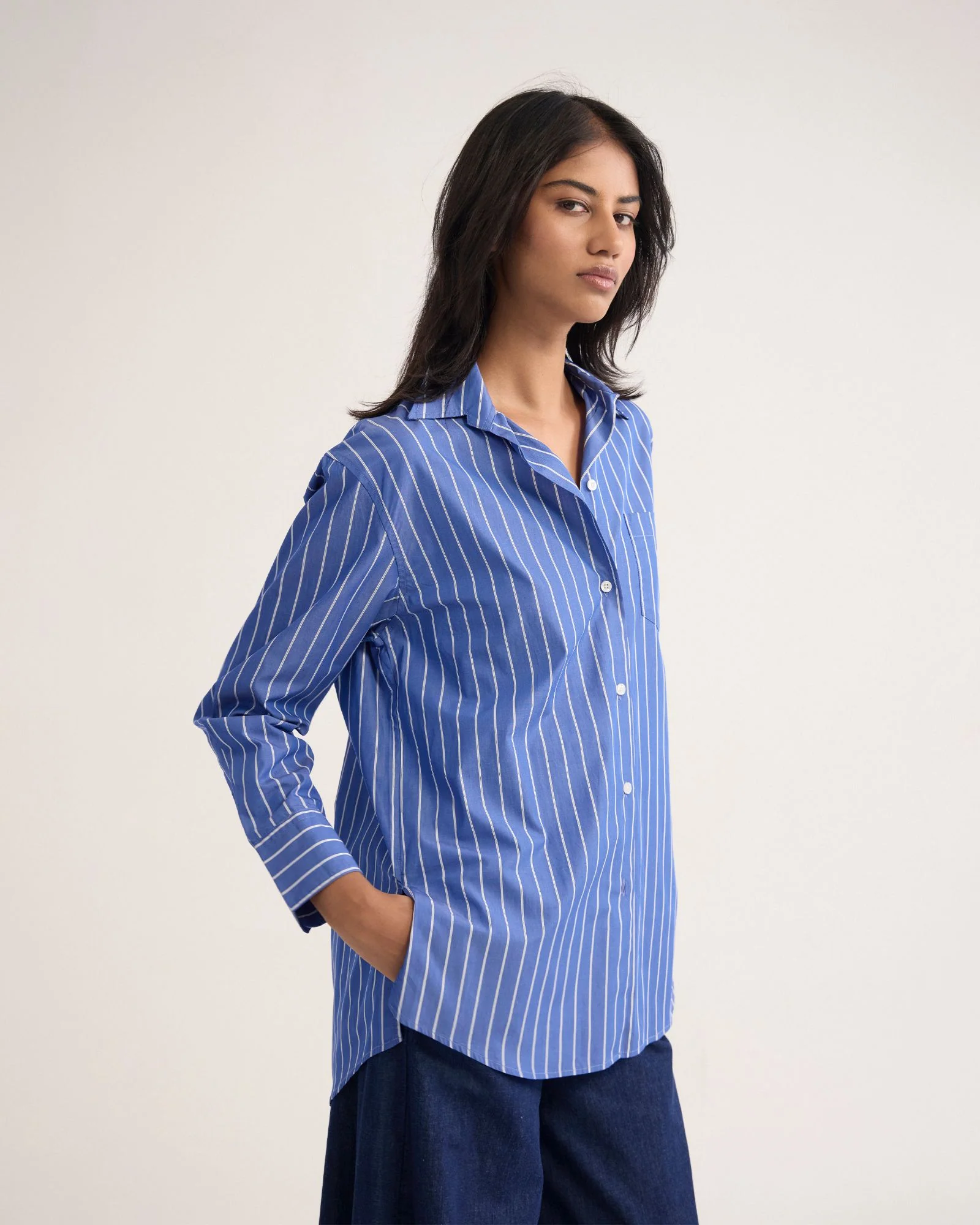 Hailey Striped Euro Fabric Shirt - Image 3