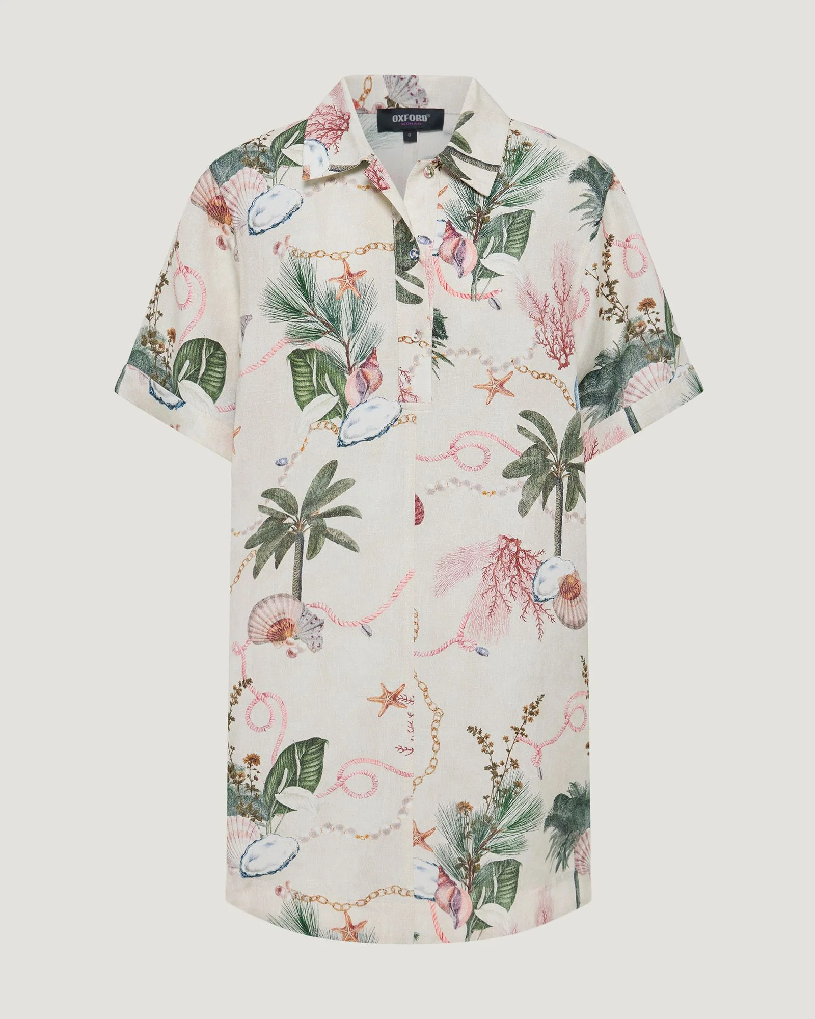 Milos Printed Linen Mini Dress