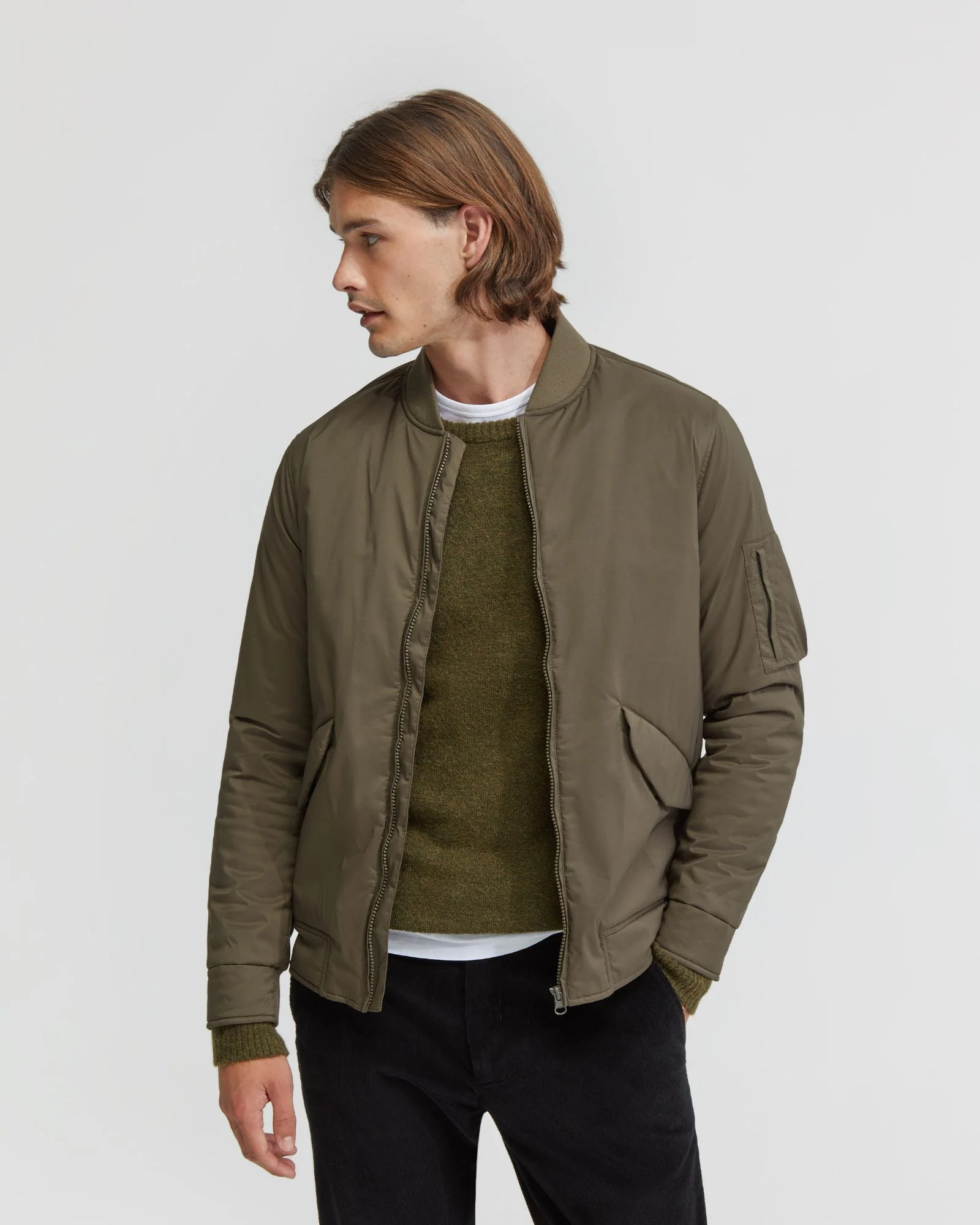 Hamish Padded Bomber Jacket - Image 11