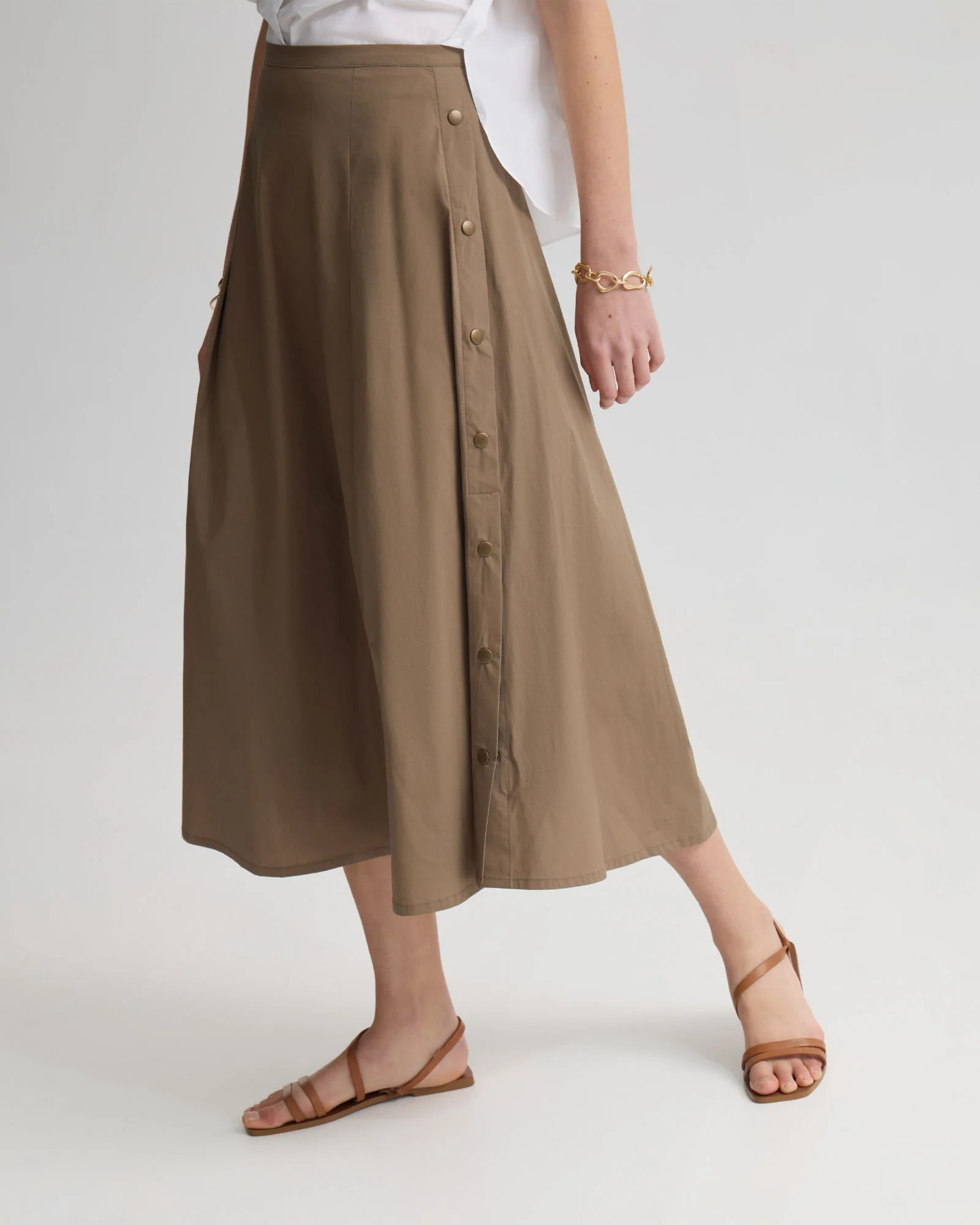 Harlow Snap Midi Skirt - Image 4
