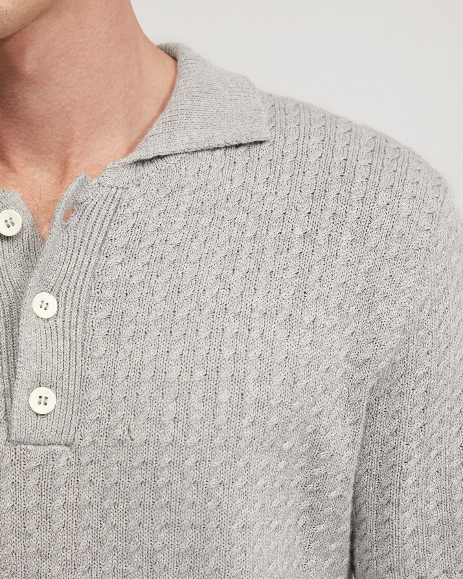 Harrison Cable Knit Polo - Image 13